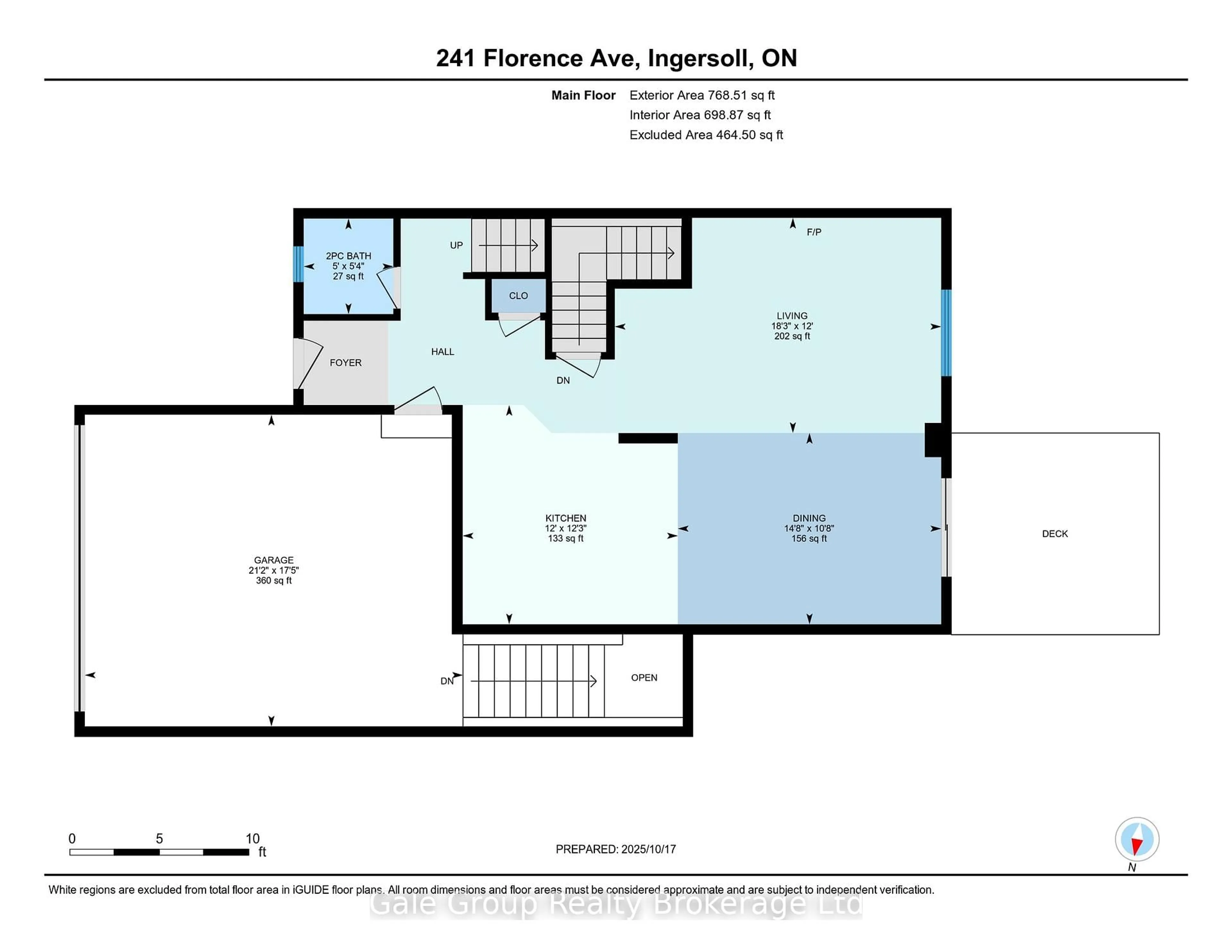 Floor plan for 241 Florence Ave, Ingersoll Ontario N5C 3Y8