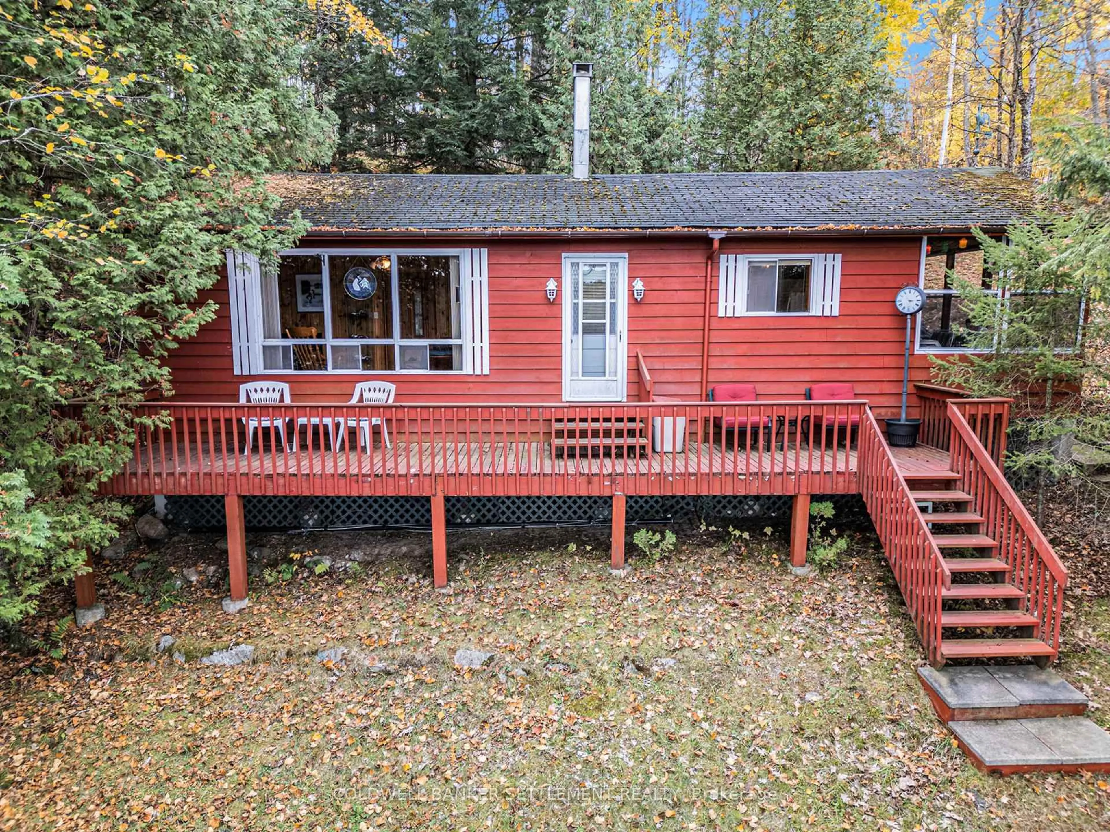 A pic from outside/outdoor area/front of a property/back of a property/a pic from drone, forest/trees view for 411 YVON Lane, Rideau Lakes Ontario K0G 1X0