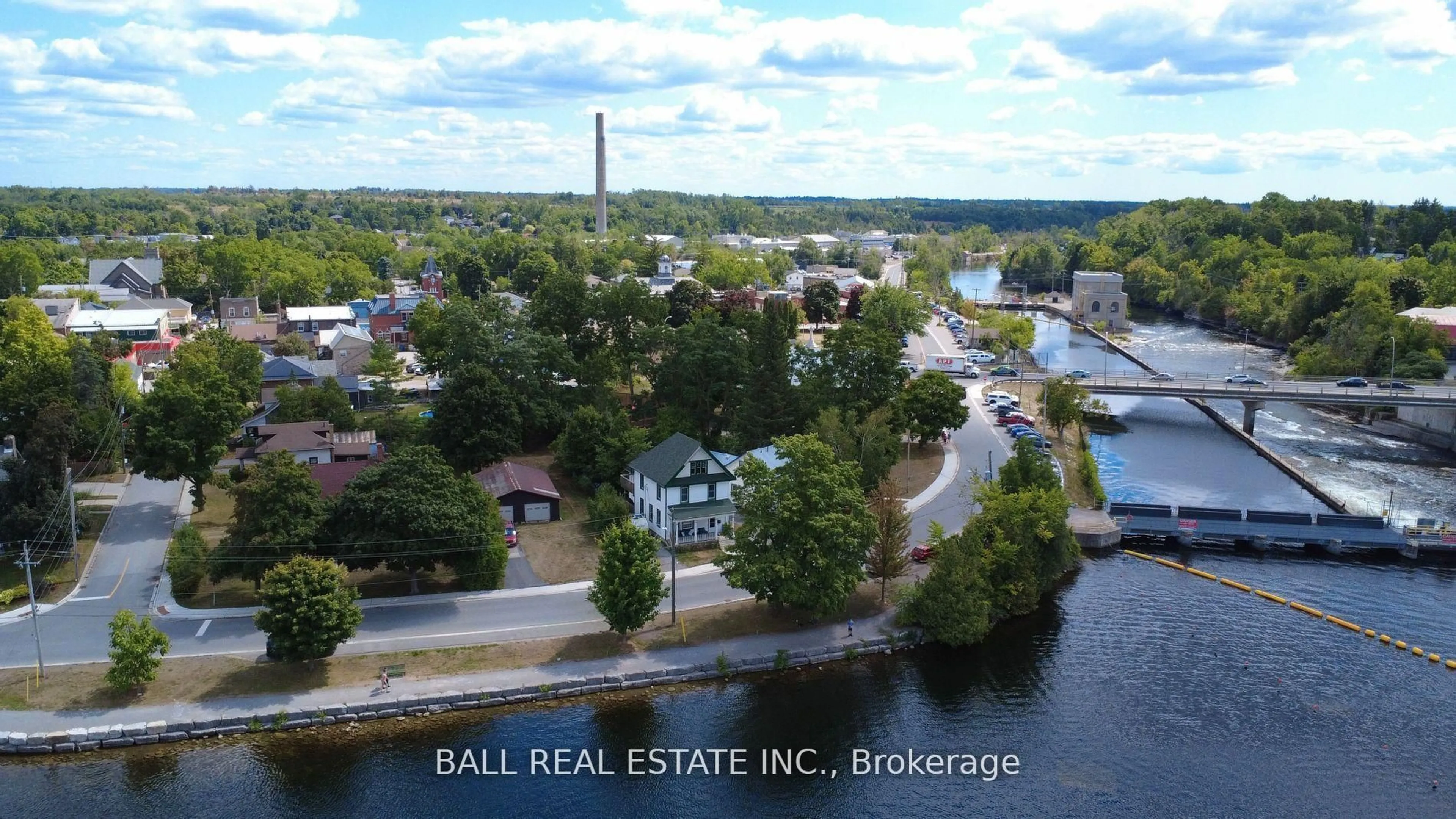 A pic from outside/outdoor area/front of a property/back of a property/a pic from drone, water/lake/river/ocean view for 134 Water St, Selwyn Ontario K0L 2H0