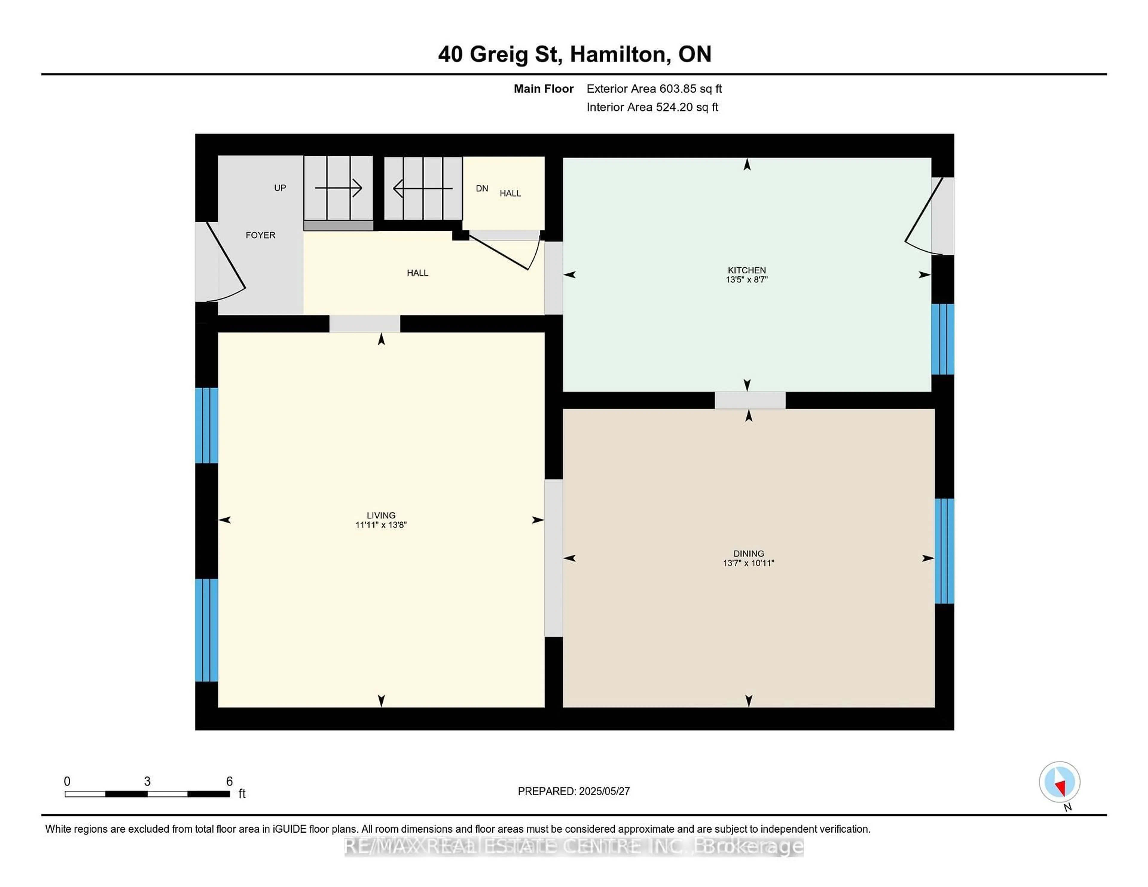 Floor plan for 40 Greig St, Hamilton Ontario L8R 2W7