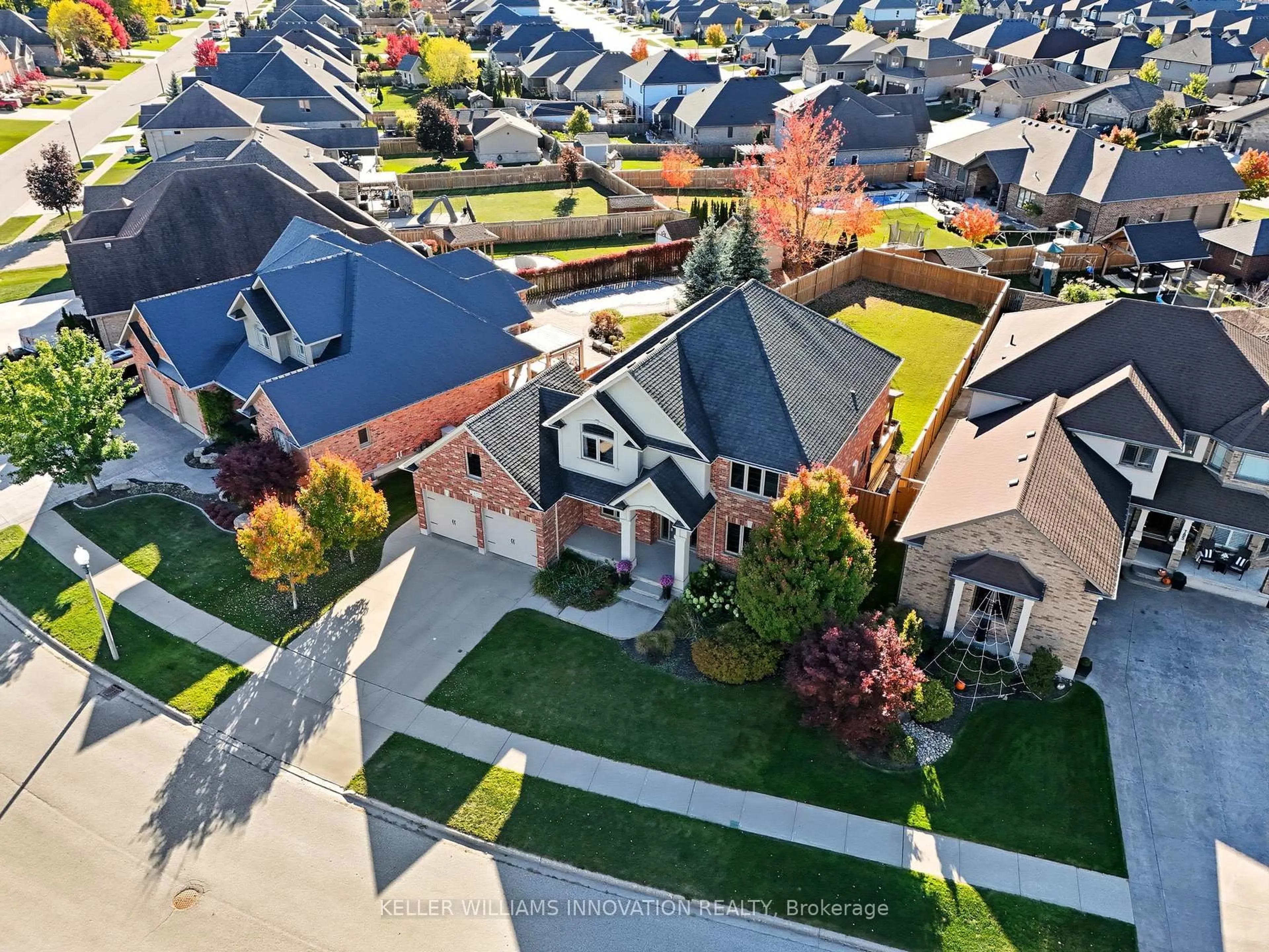 A pic from outside/outdoor area/front of a property/back of a property/a pic from drone, street for 795 Wood Dr, North Perth Ontario N4W 0C4