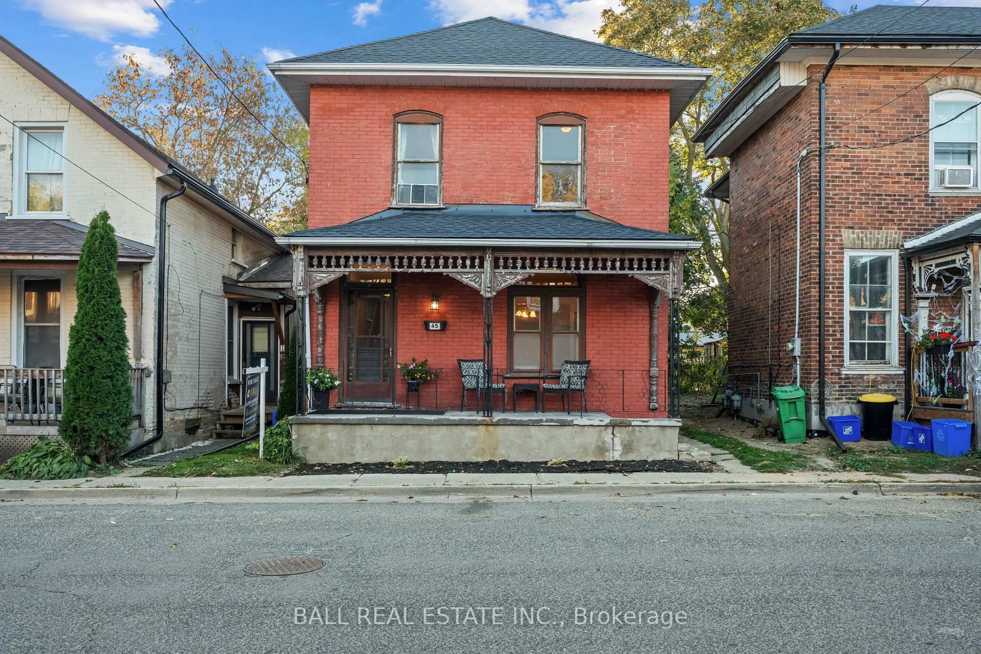 Home with brick exterior material, street for 45 Lafayette Ave, Peterborough Ontario K9J 5C1