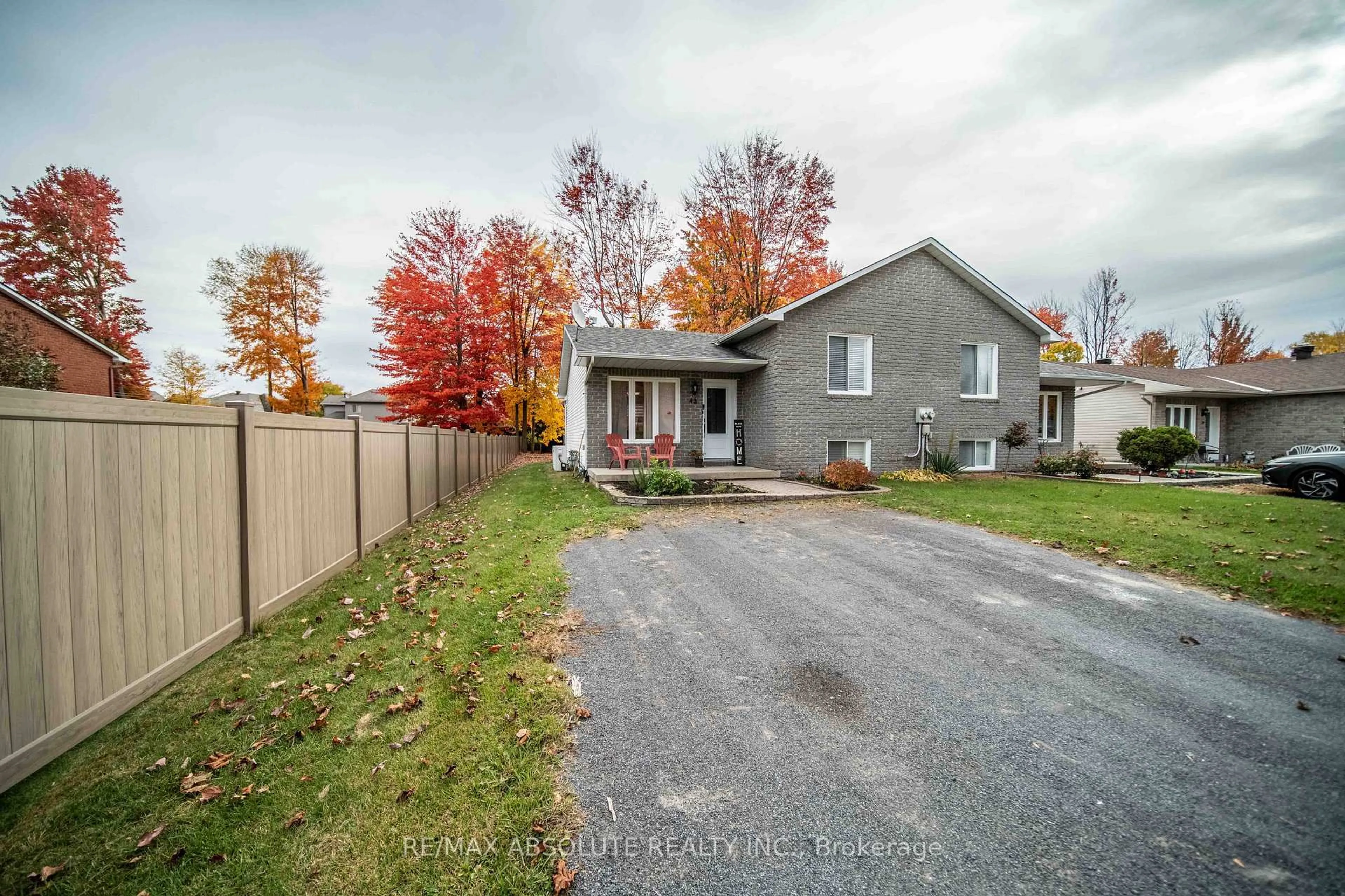 A pic from outside/outdoor area/front of a property/back of a property/a pic from drone, street for 43 Bourque St, The Nation Ontario K0A 2M0
