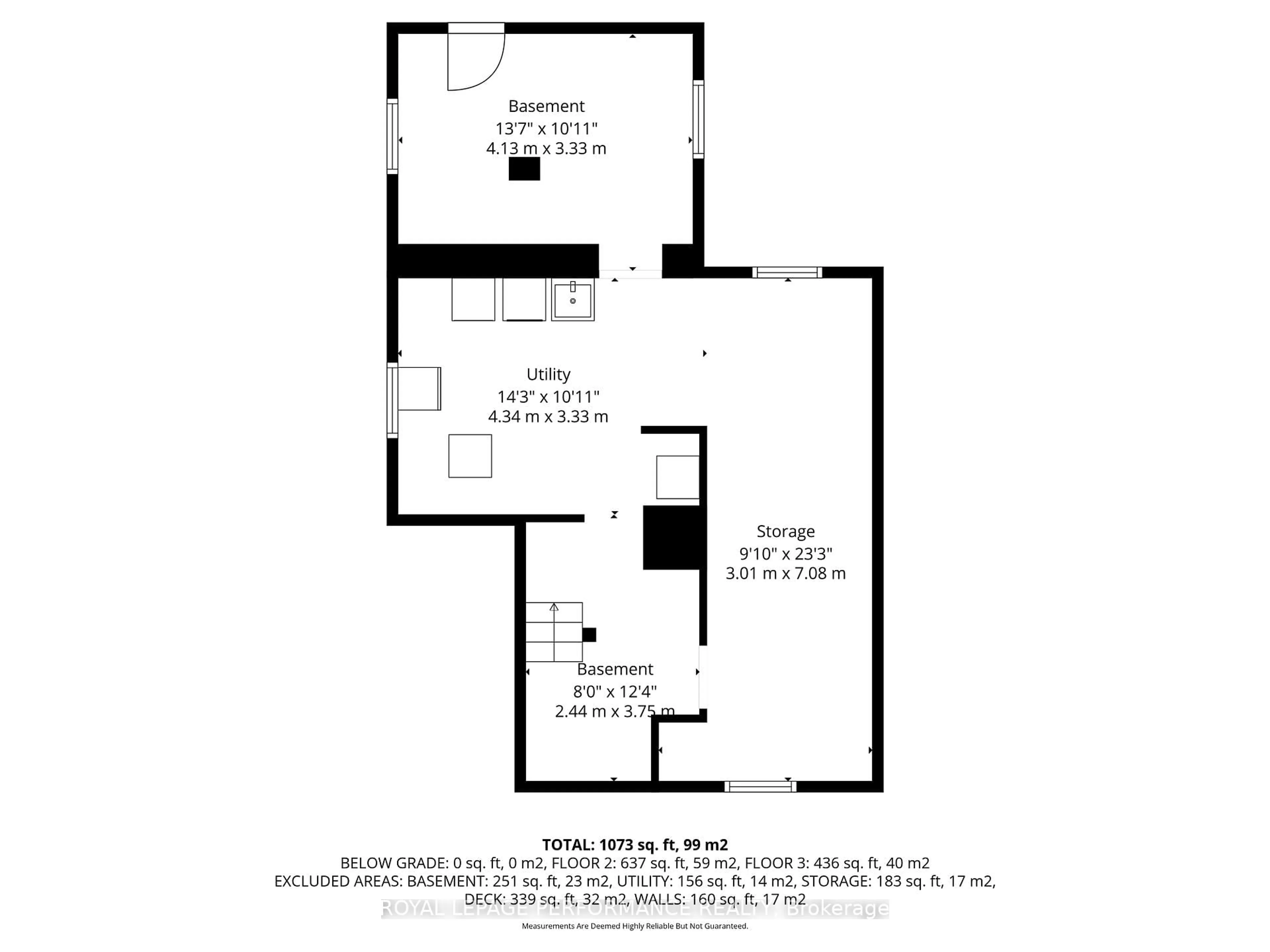 Floor plan for 266 Bradley Ave, Ottawa Ontario K1L 7E9