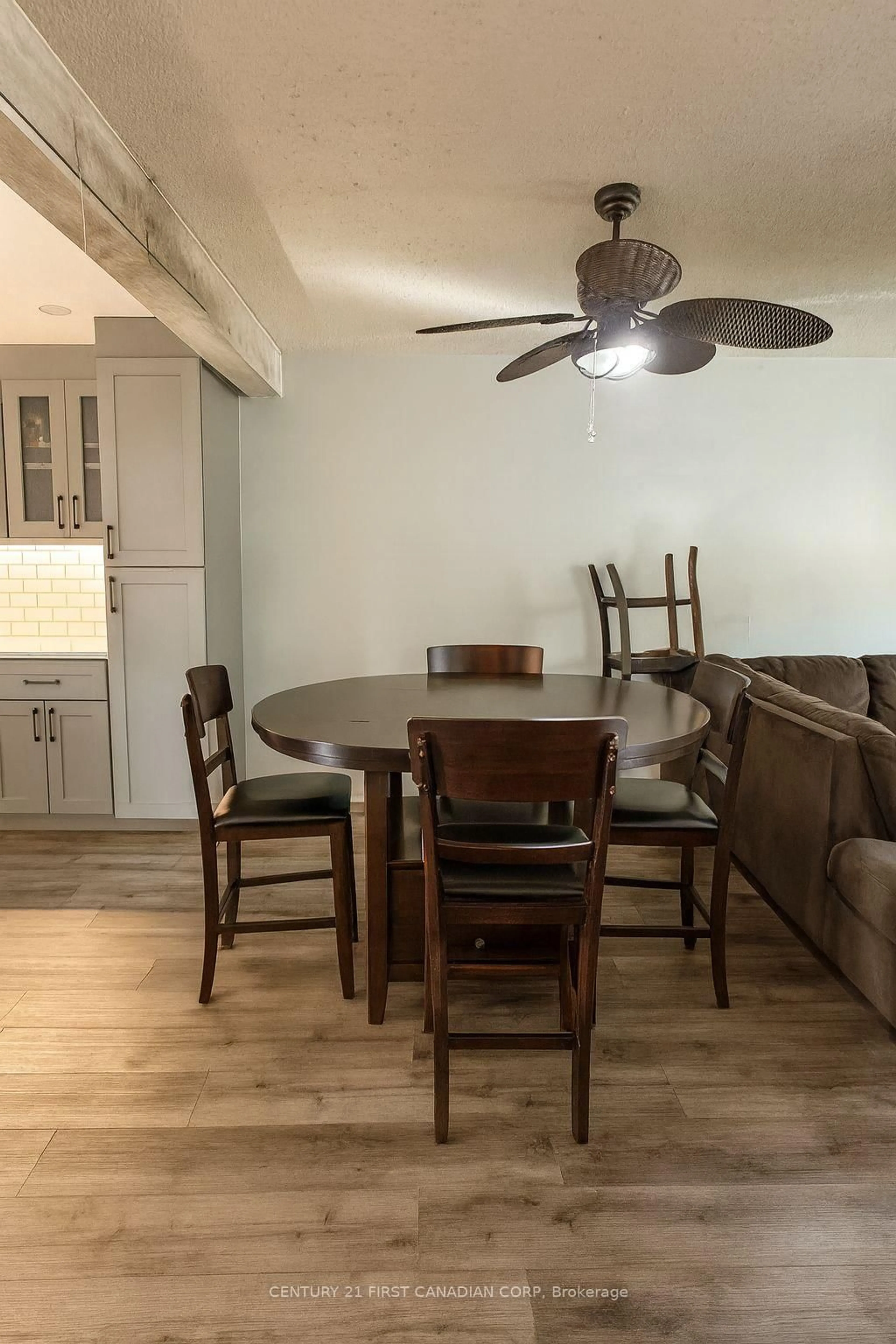 Dining room, wood/laminate floor for 311 Vesta Rd #28, London East Ontario N5Y 5J1