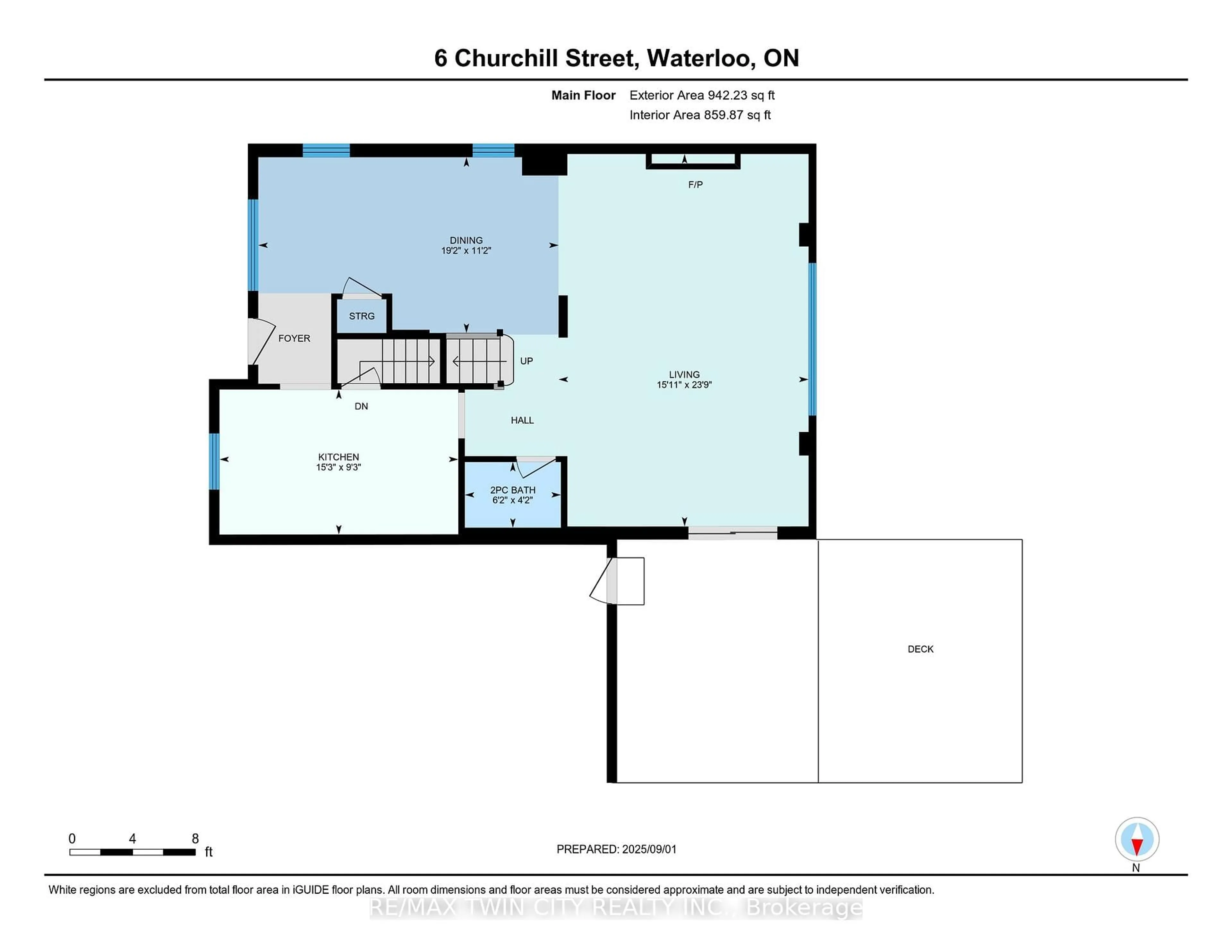 Floor plan for 6 Churchill St, Waterloo Ontario N2L 2X2