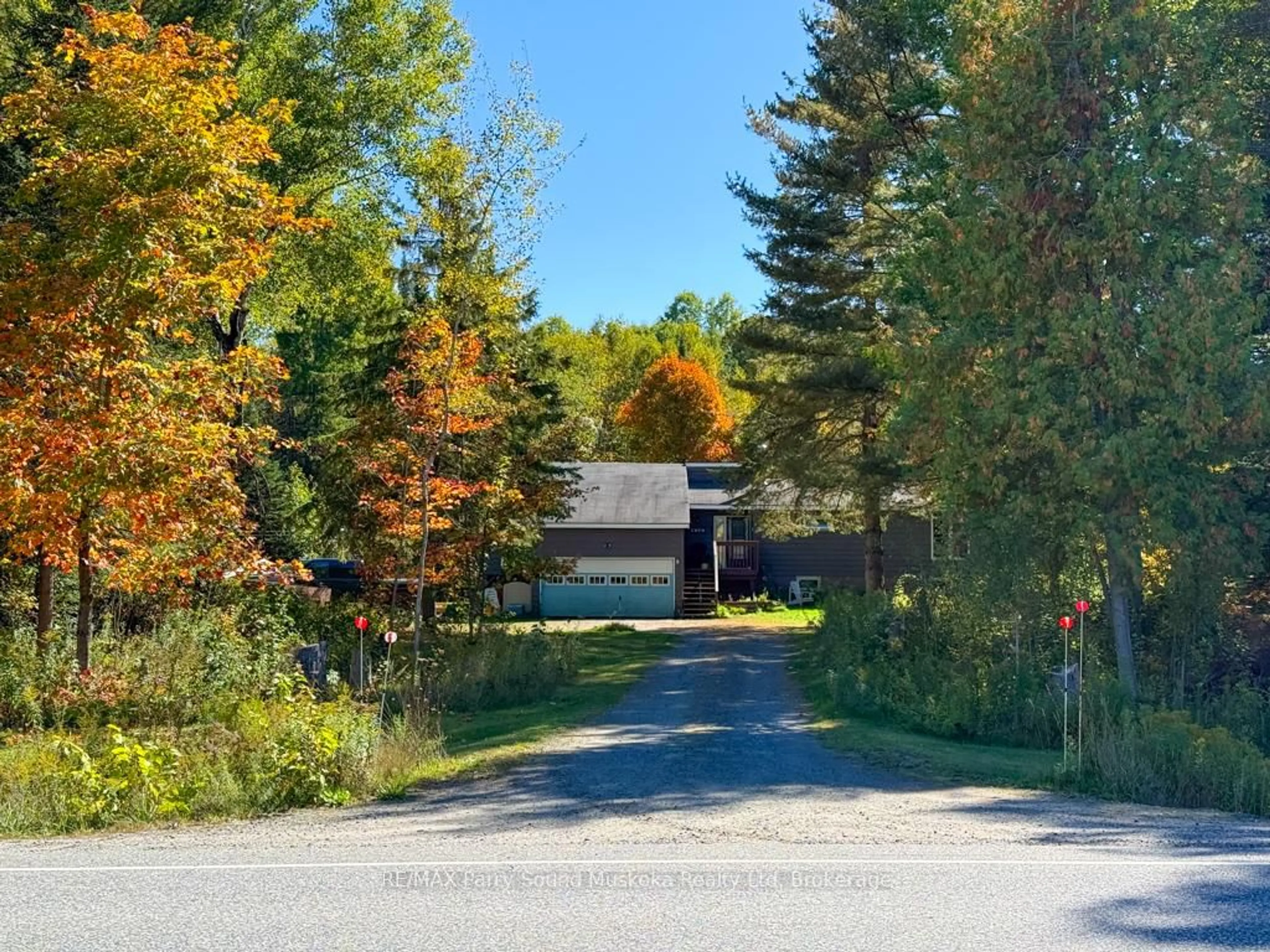 A pic from outside/outdoor area/front of a property/back of a property/a pic from drone, forest/trees view for 1679 124 Highway, Whitestone Ontario P0A 1G0