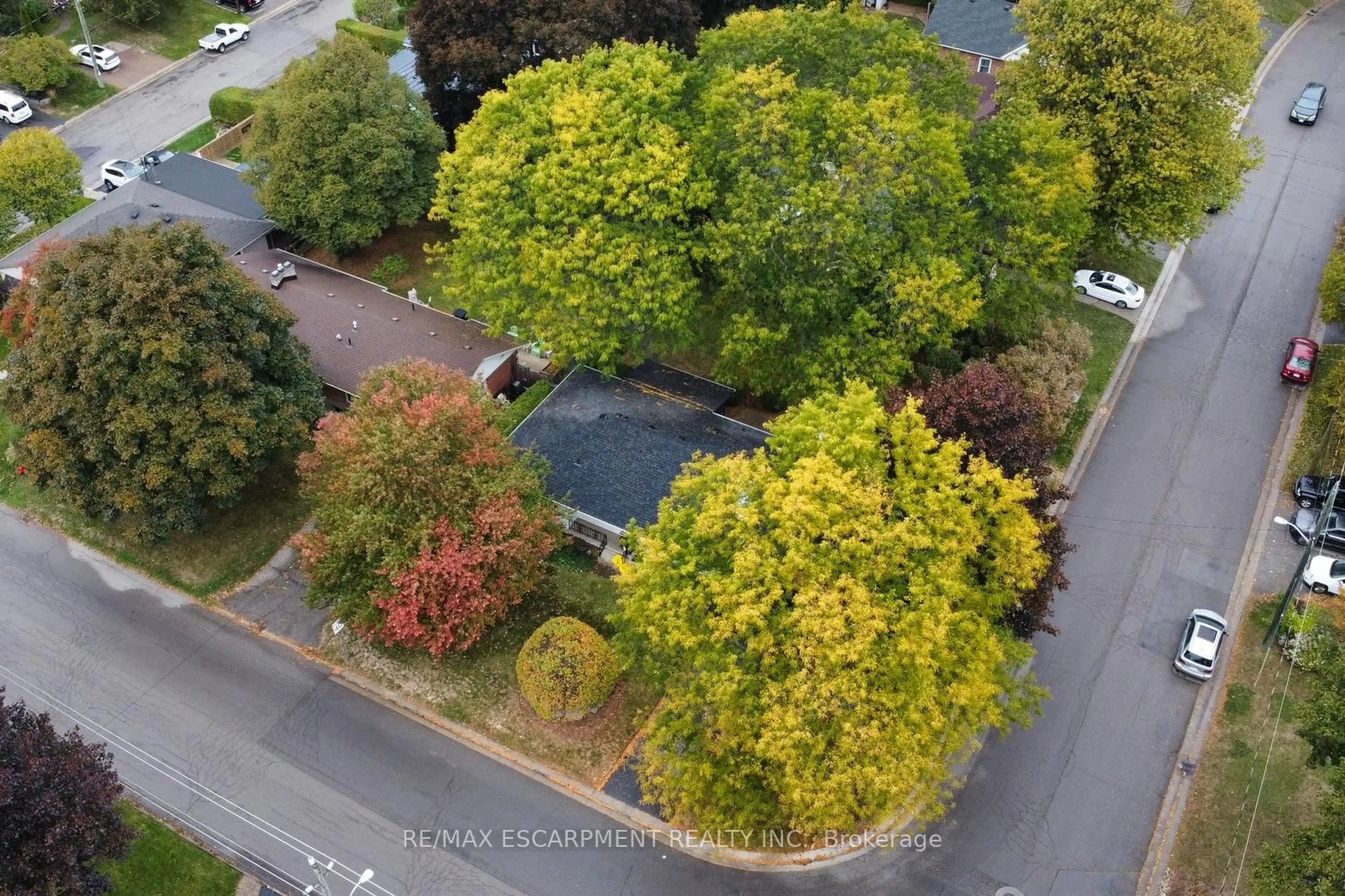 A pic from outside/outdoor area/front of a property/back of a property/a pic from drone, forest/trees view for 32 Grant Blvd, Hamilton Ontario L9H 4L7