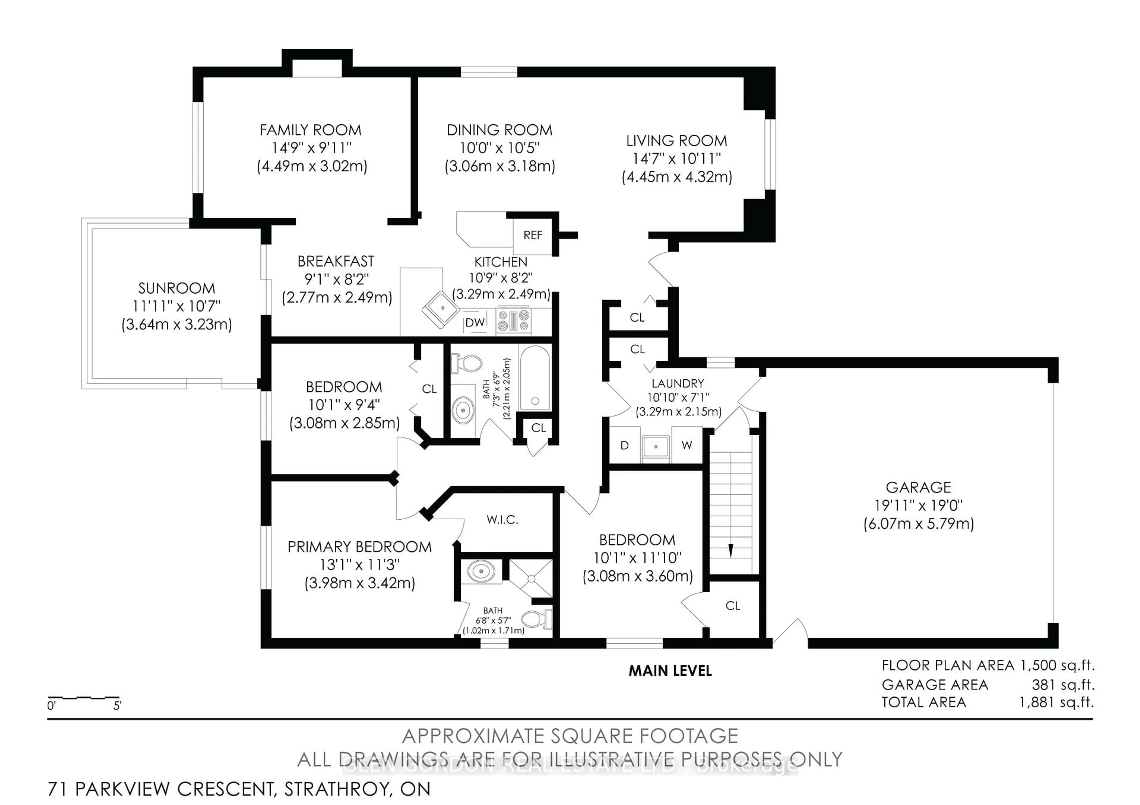Floor plan for 71 Parkview Cres, Strathroy-Caradoc Ontario N7G 4A9