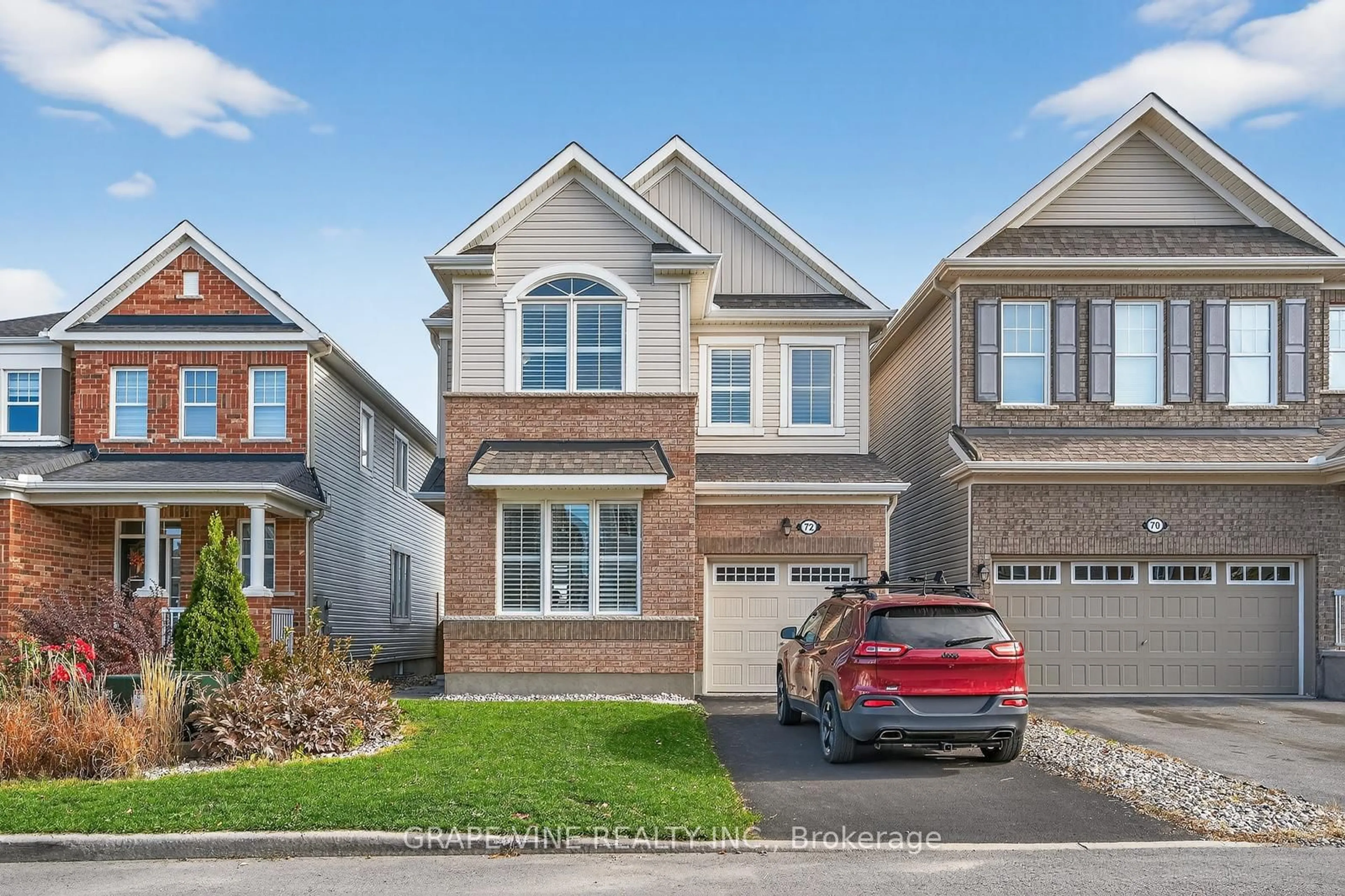 Home with brick exterior material, street for 72 Remora Way, Ottawa Ontario K2J 6H4