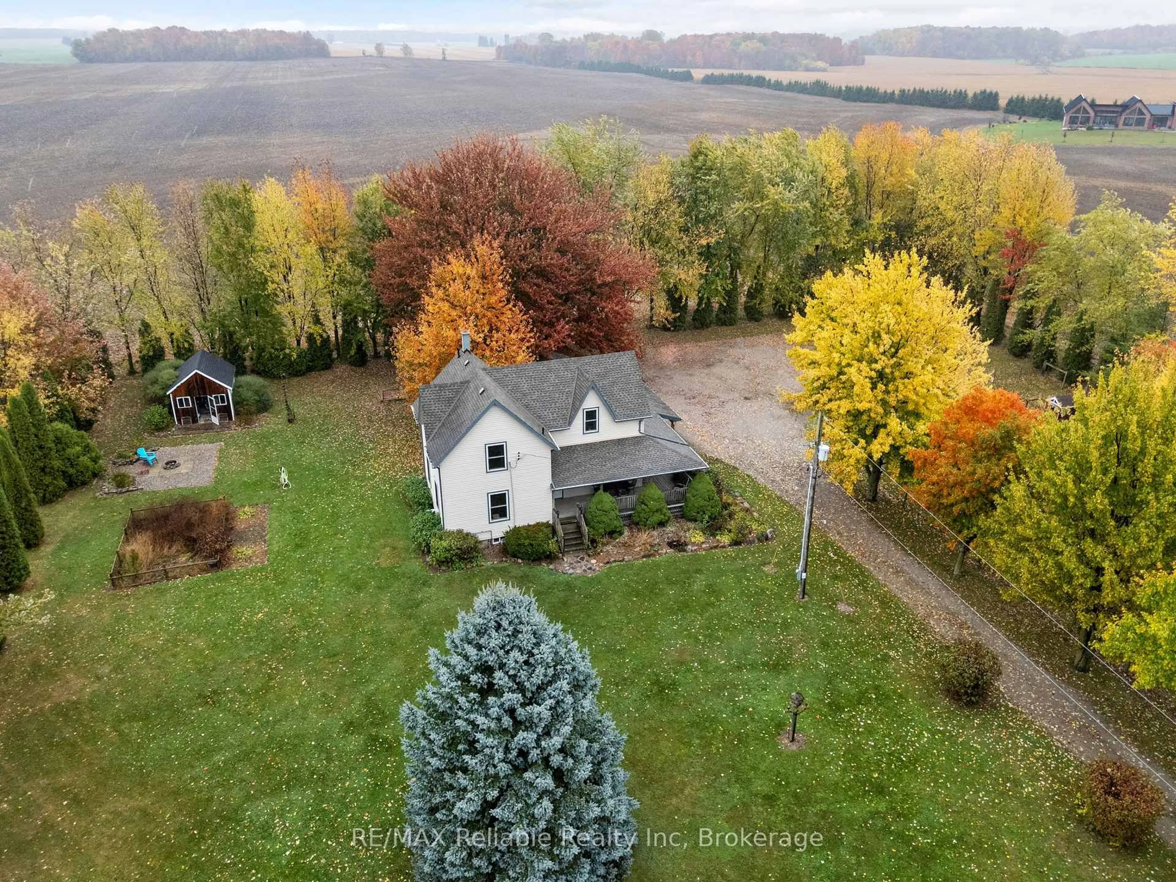 A pic from outside/outdoor area/front of a property/back of a property/a pic from drone, forest/trees view for 43488 Chiselhurst Rd, Huron East Ontario N0M 2E0