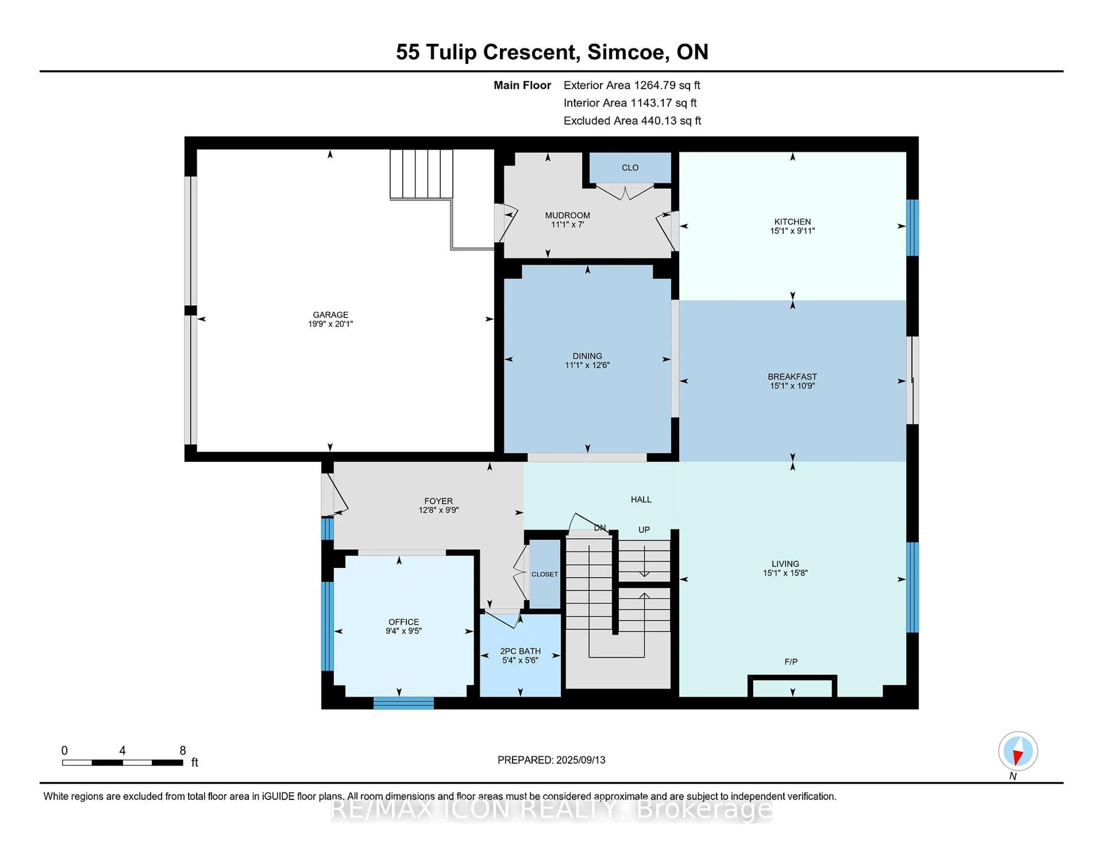 Floor plan for 55 Tulip Cres, Norfolk Ontario N3Y 0G9