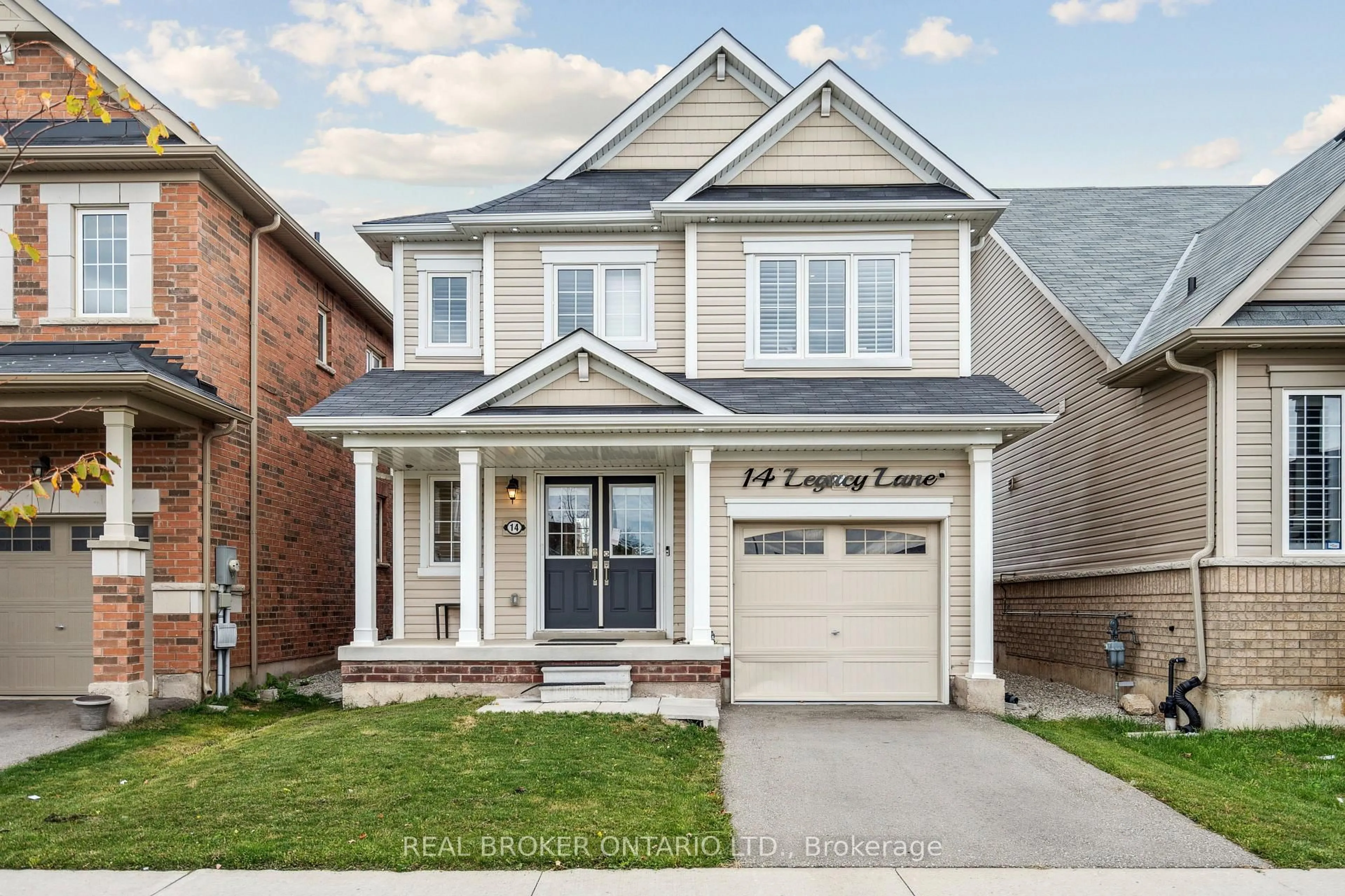 Home with brick exterior material, street for 14 Legacy Lane, Thorold Ontario L3B 0G7