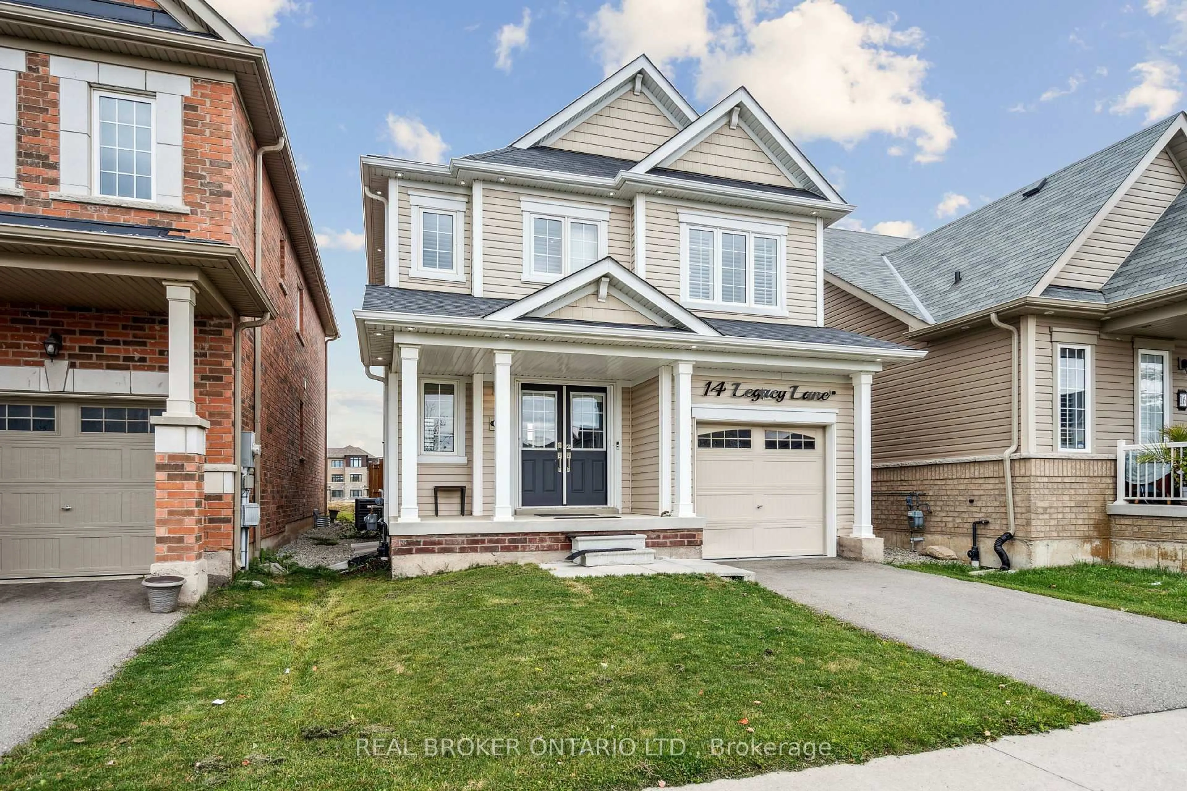 Home with brick exterior material, street for 14 Legacy Lane, Thorold Ontario L3B 0G7