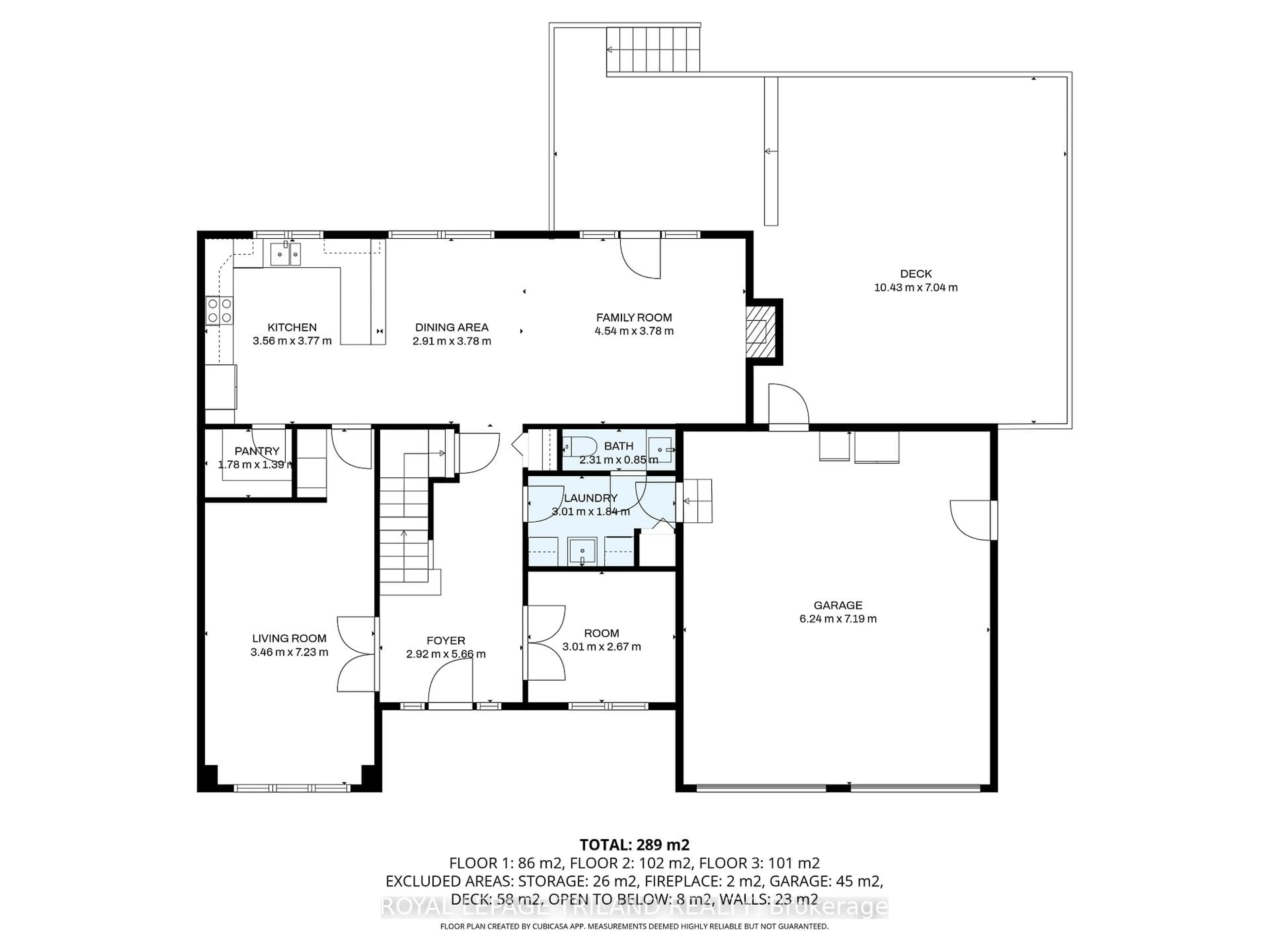 Floor plan for 100 Optimist Park Dr, London South Ontario N6K 4M1