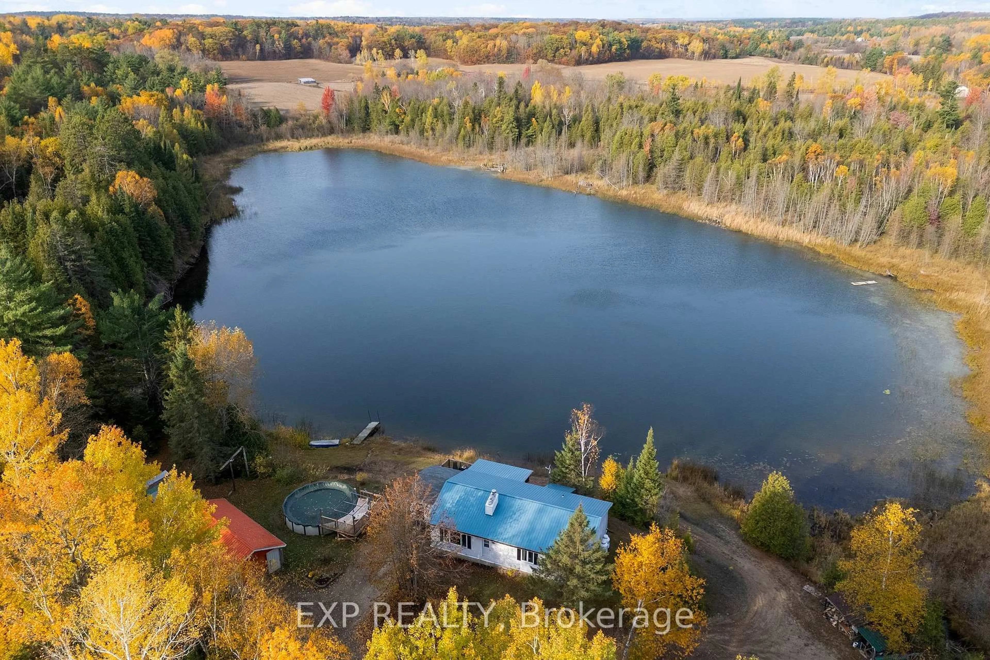 A pic from outside/outdoor area/front of a property/back of a property/a pic from drone, water/lake/river/ocean view for 164 Garden Lake Tr, Haley Station Ontario K0J 1Y0