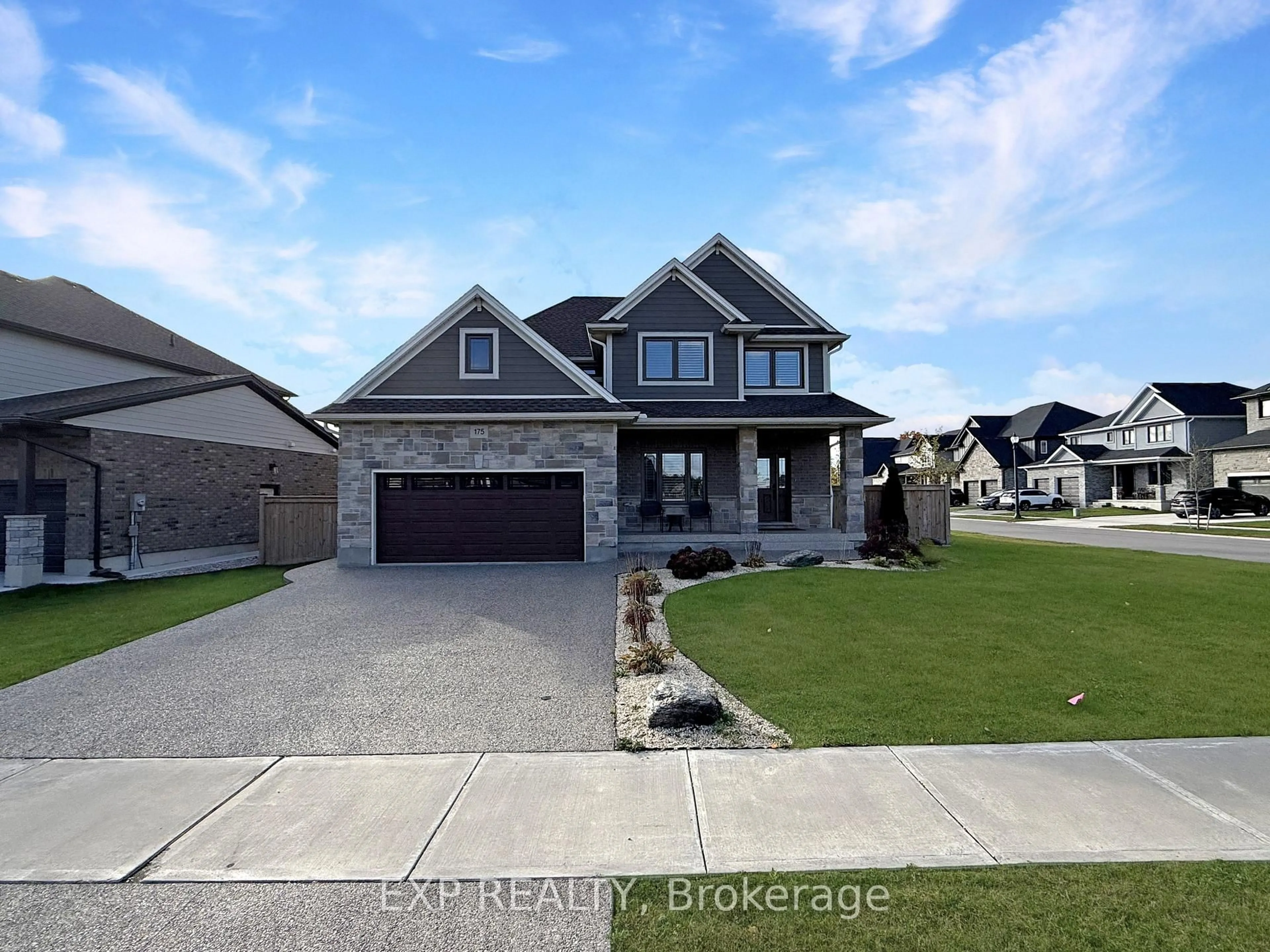 Home with brick exterior material, street for 175 Boardwalk Way, Thames Centre Ontario N0L 1G2
