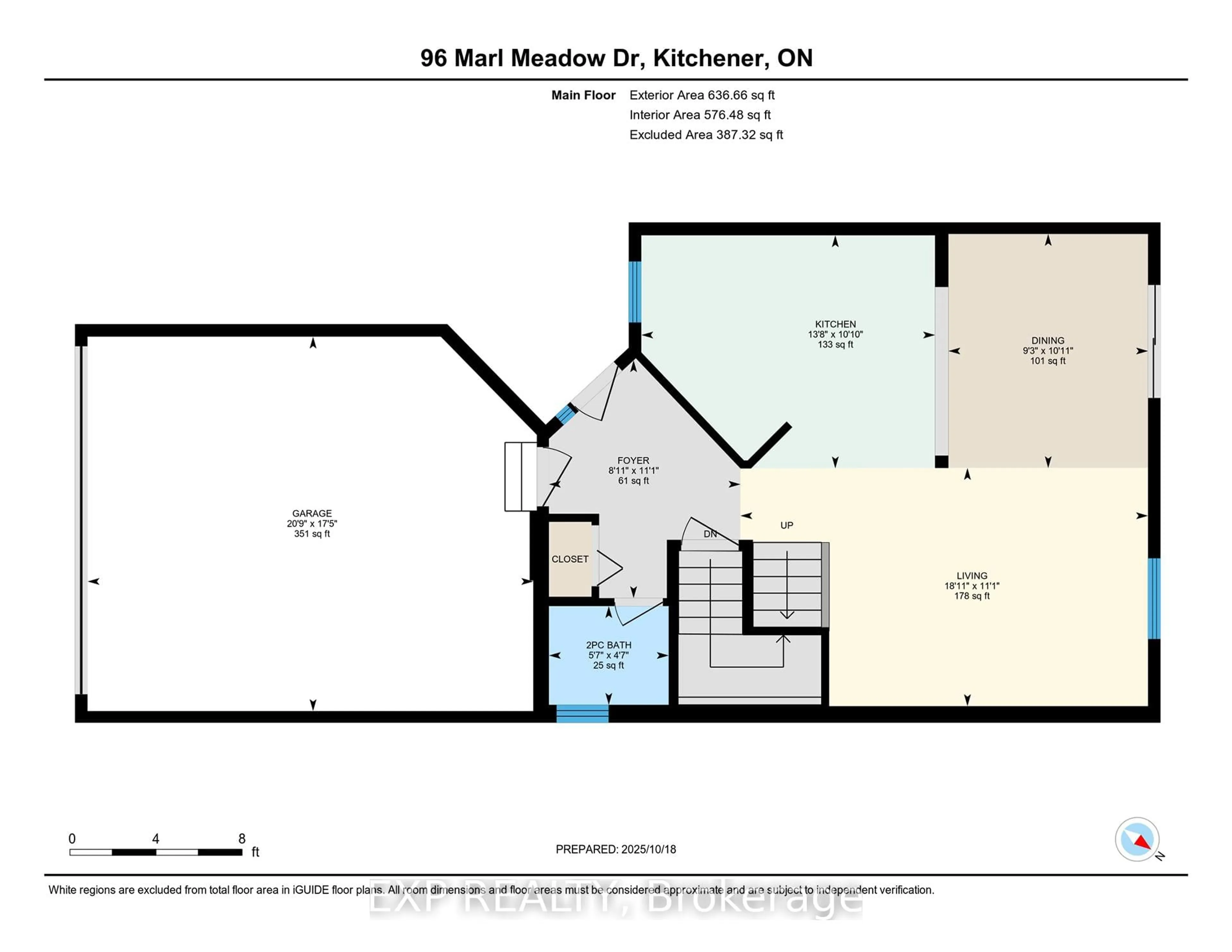 Floor plan for 96 Marl Meadow Dr, Kitchener Ontario N2R 1L4