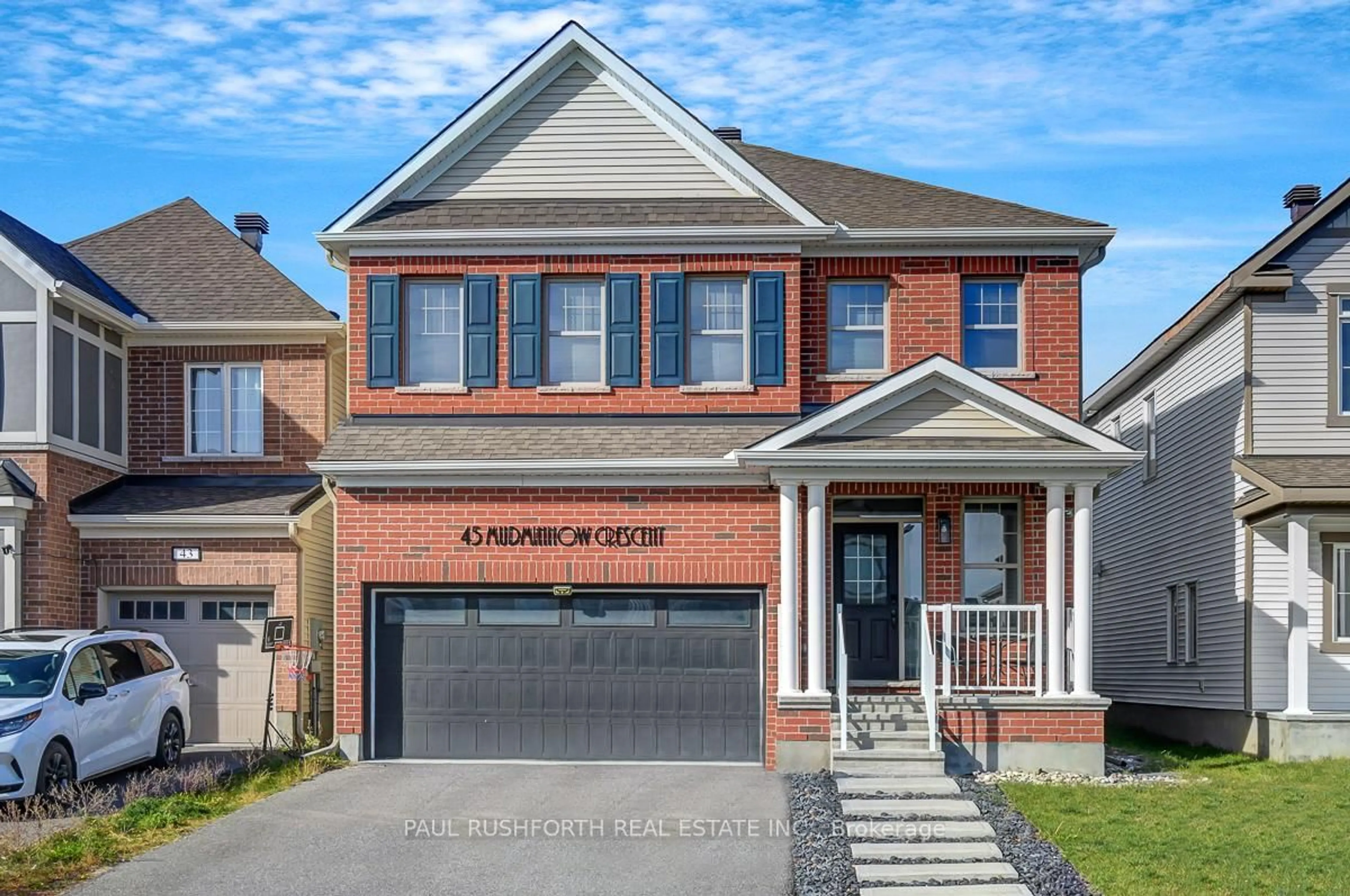 Home with brick exterior material, street for 45 Mudminnow Cres, Orleans Ontario K4A 5H9