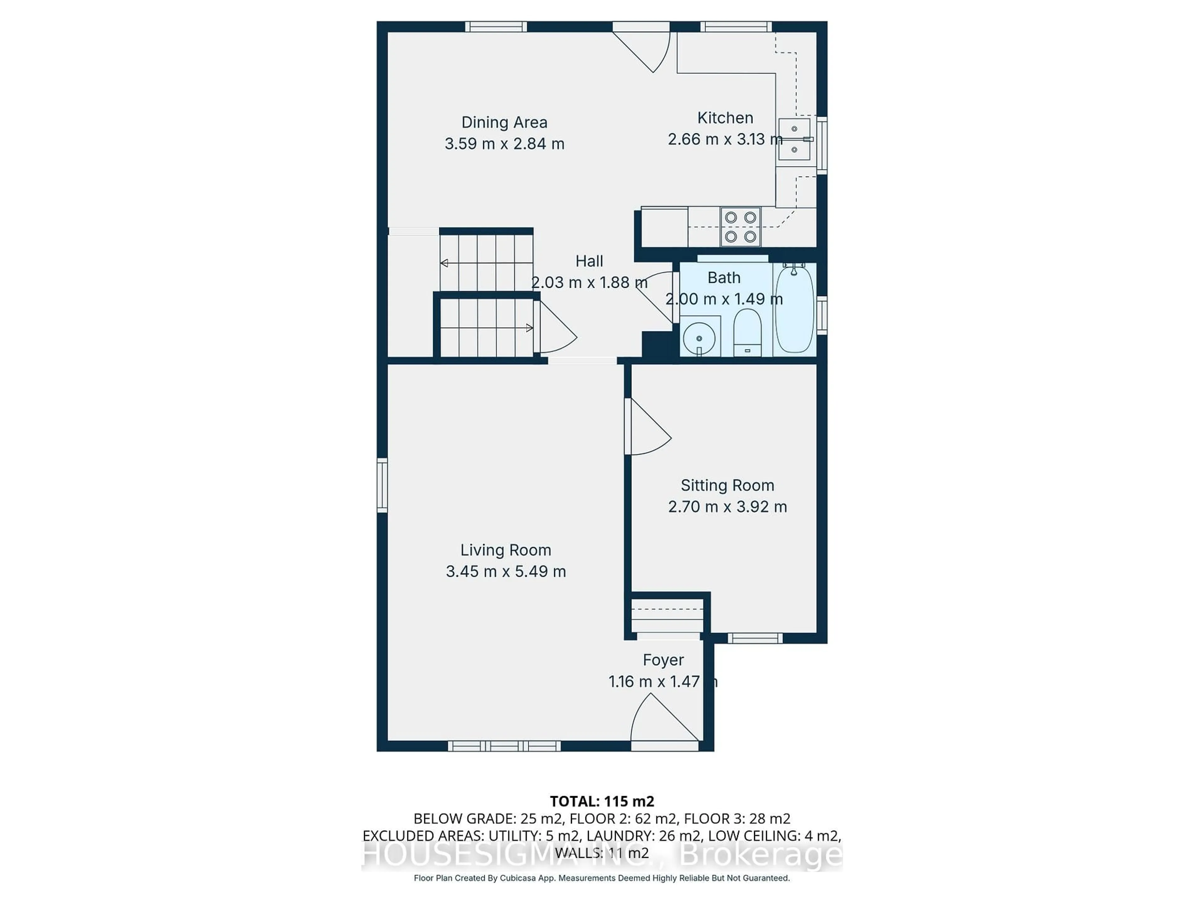 Floor plan for 334 Edmonton St, London East Ontario N5W 4Y2