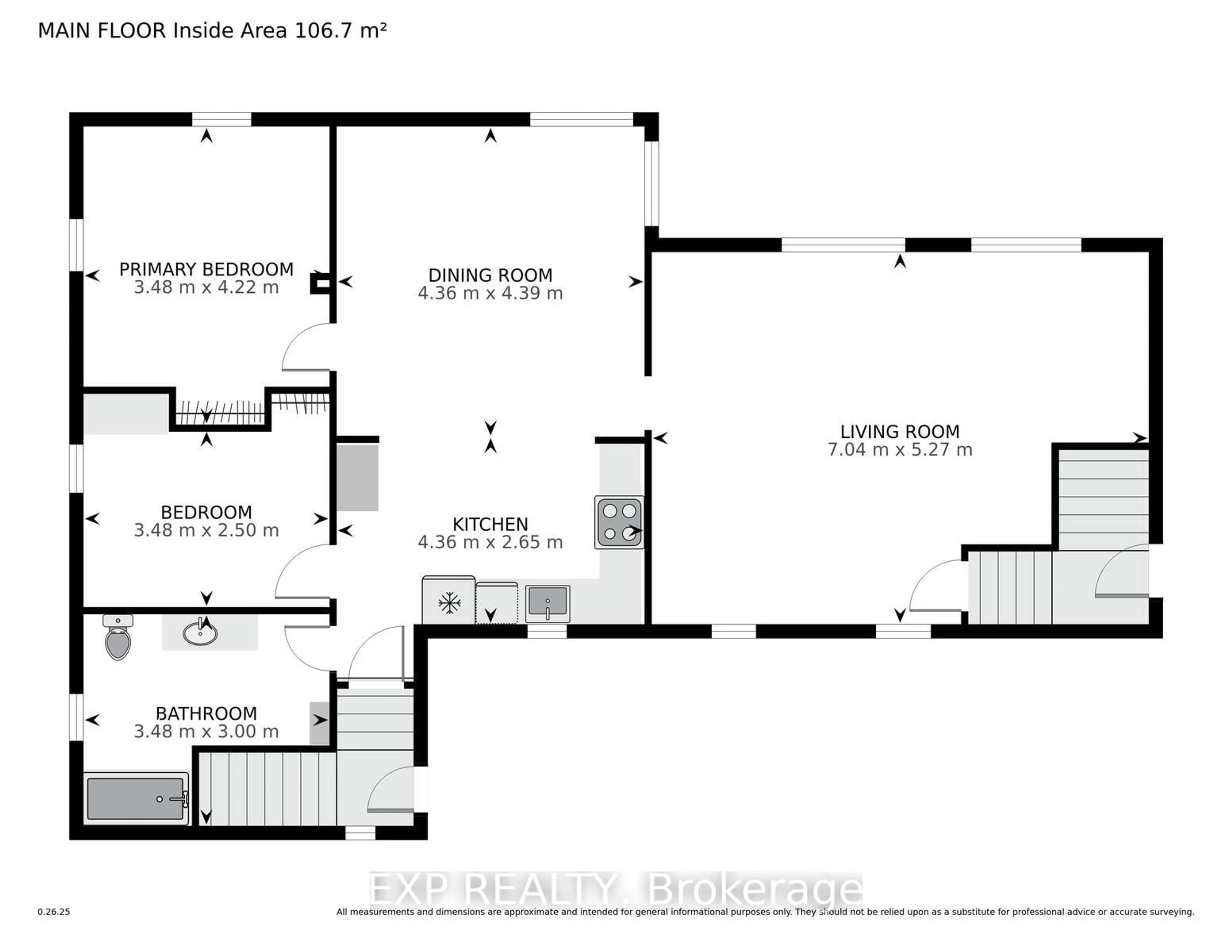 Floor plan for 23 Oak St, Bayham Ontario N0J 1Z0