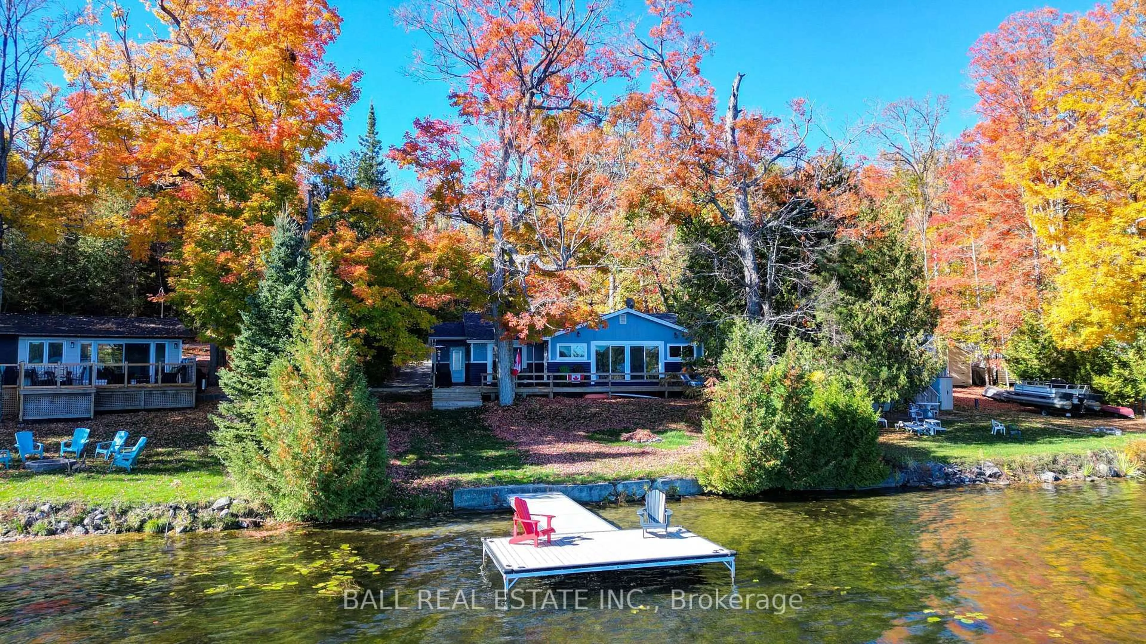 A pic from outside/outdoor area/front of a property/back of a property/a pic from drone, water/lake/river/ocean view for 1903 White Lake Road West Rd, Douro-Dummer Ontario K0L 2H0