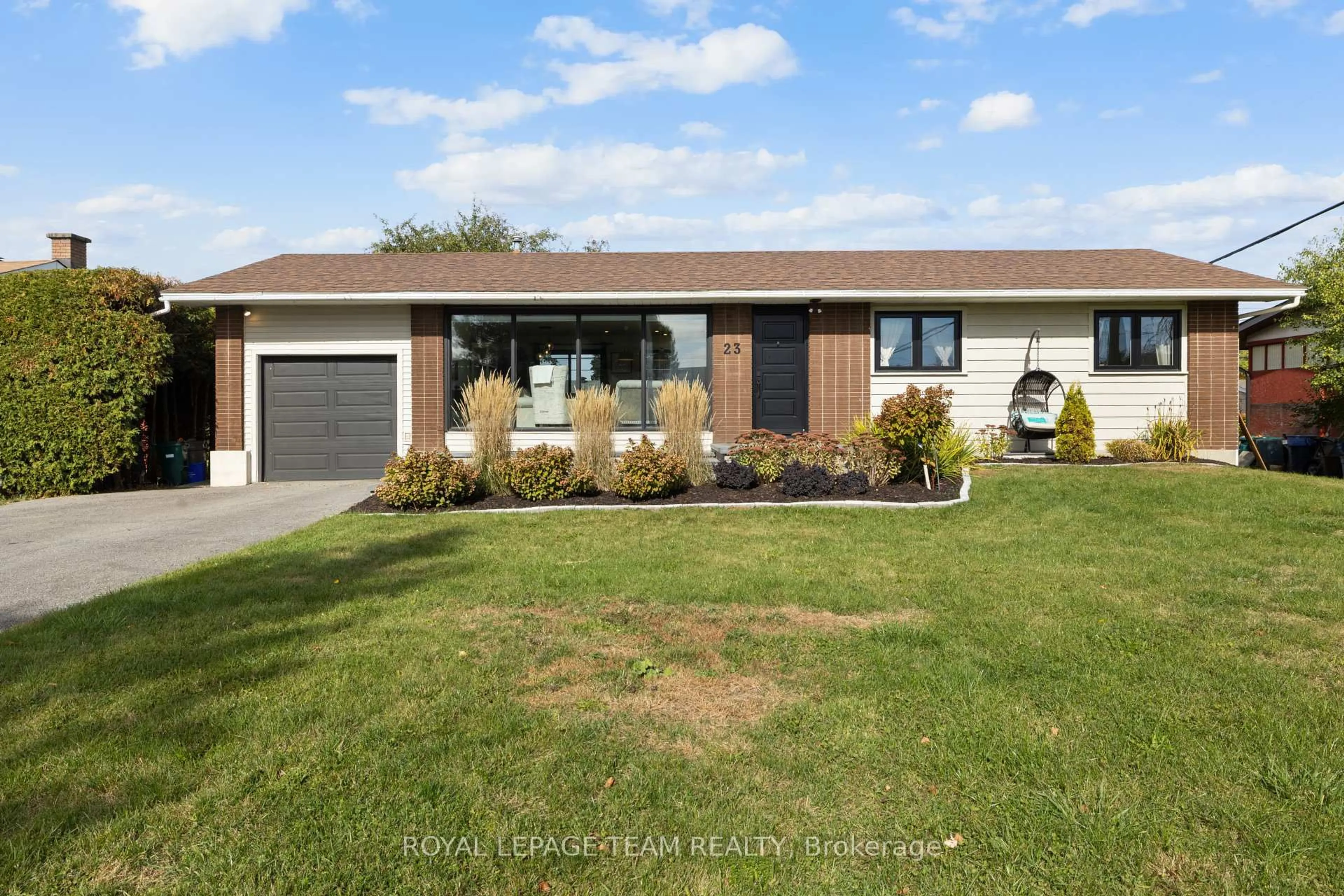 Home with vinyl exterior material, street for 23 Brent Ave, Ottawa Ontario K2G 3L1