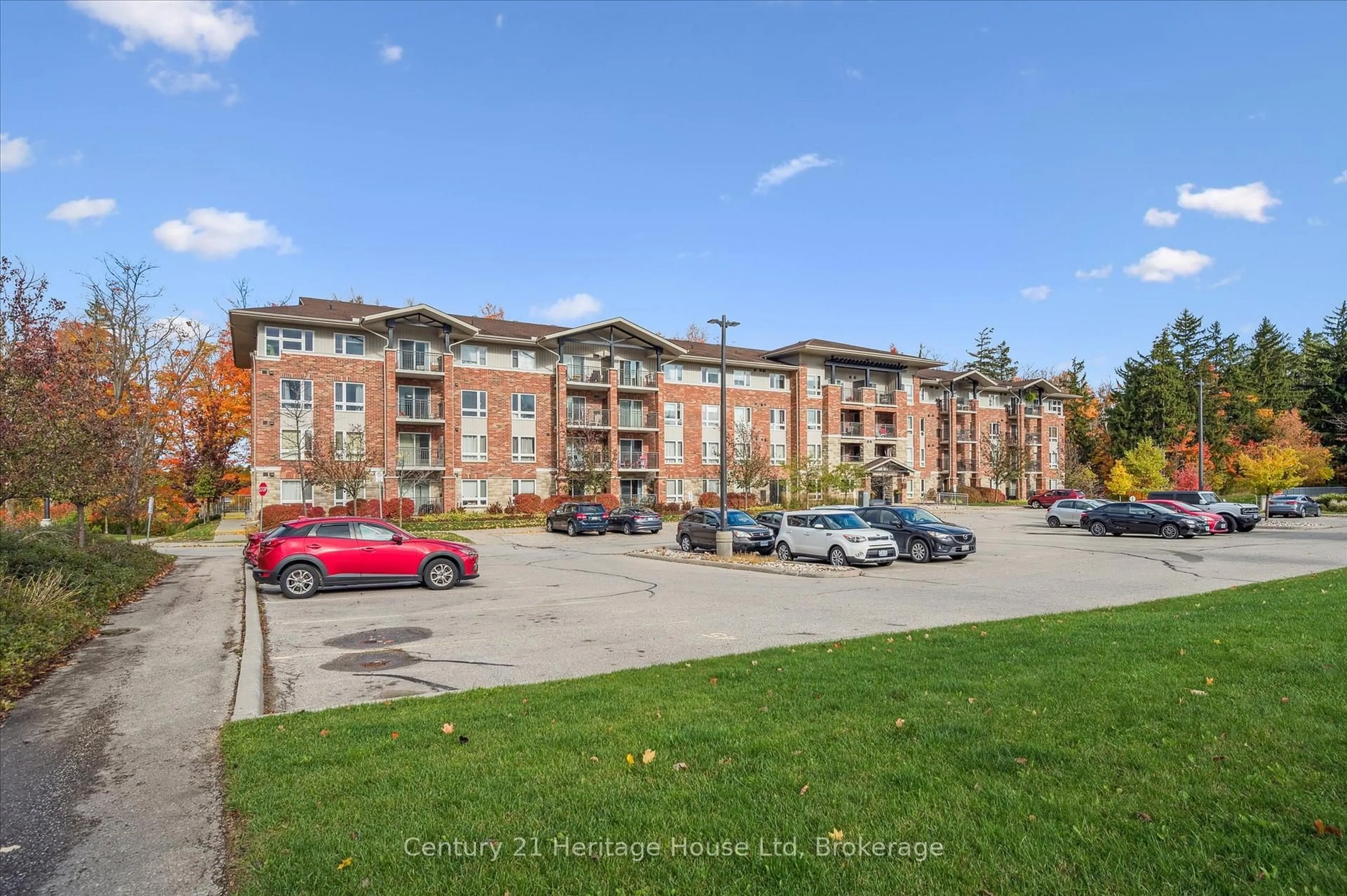 A pic from outside/outdoor area/front of a property/back of a property/a pic from drone, unknown for 625 St David St #414, Centre Wellington Ontario N1M 0A8