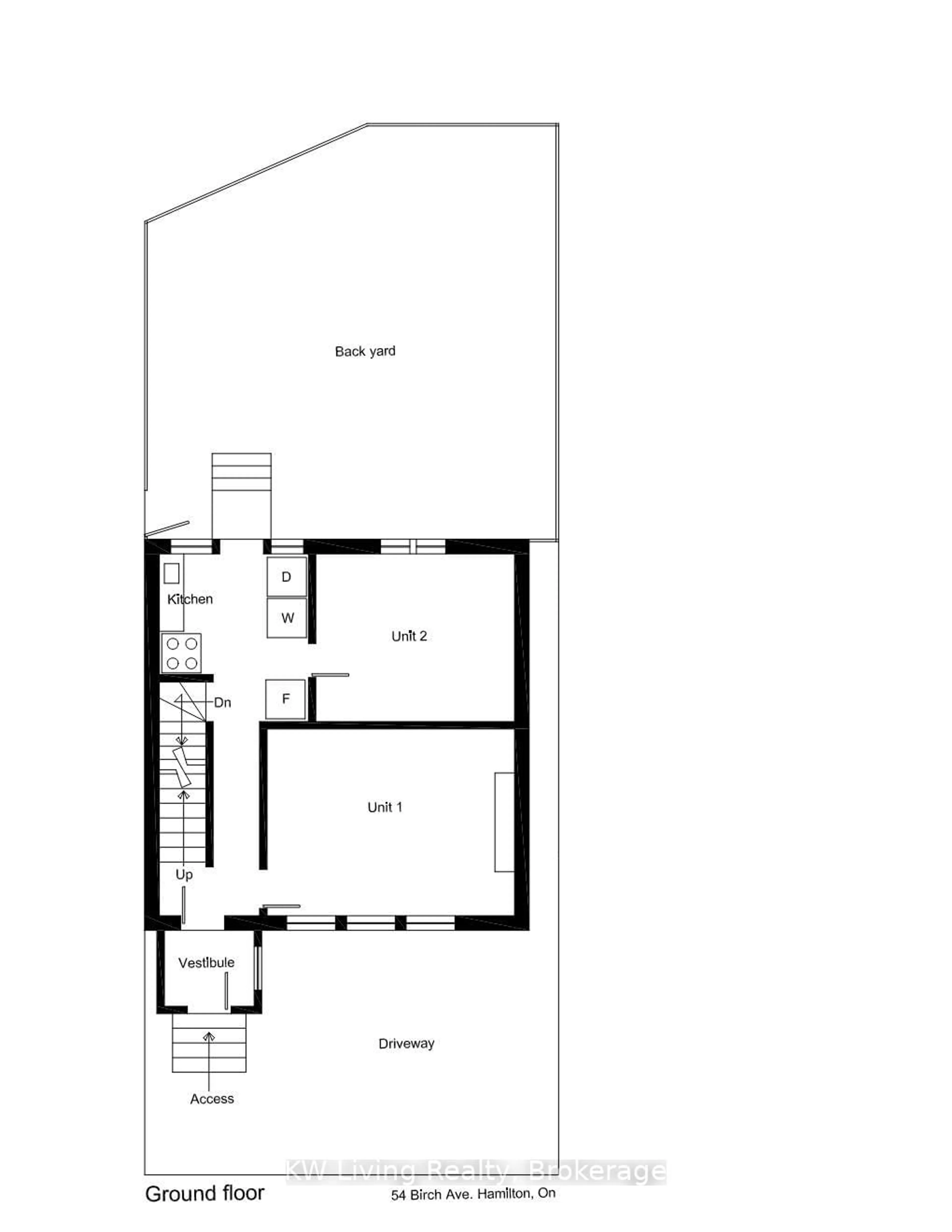 Floor plan for 54 Birch Ave, Hamilton Ontario L8L 6H7