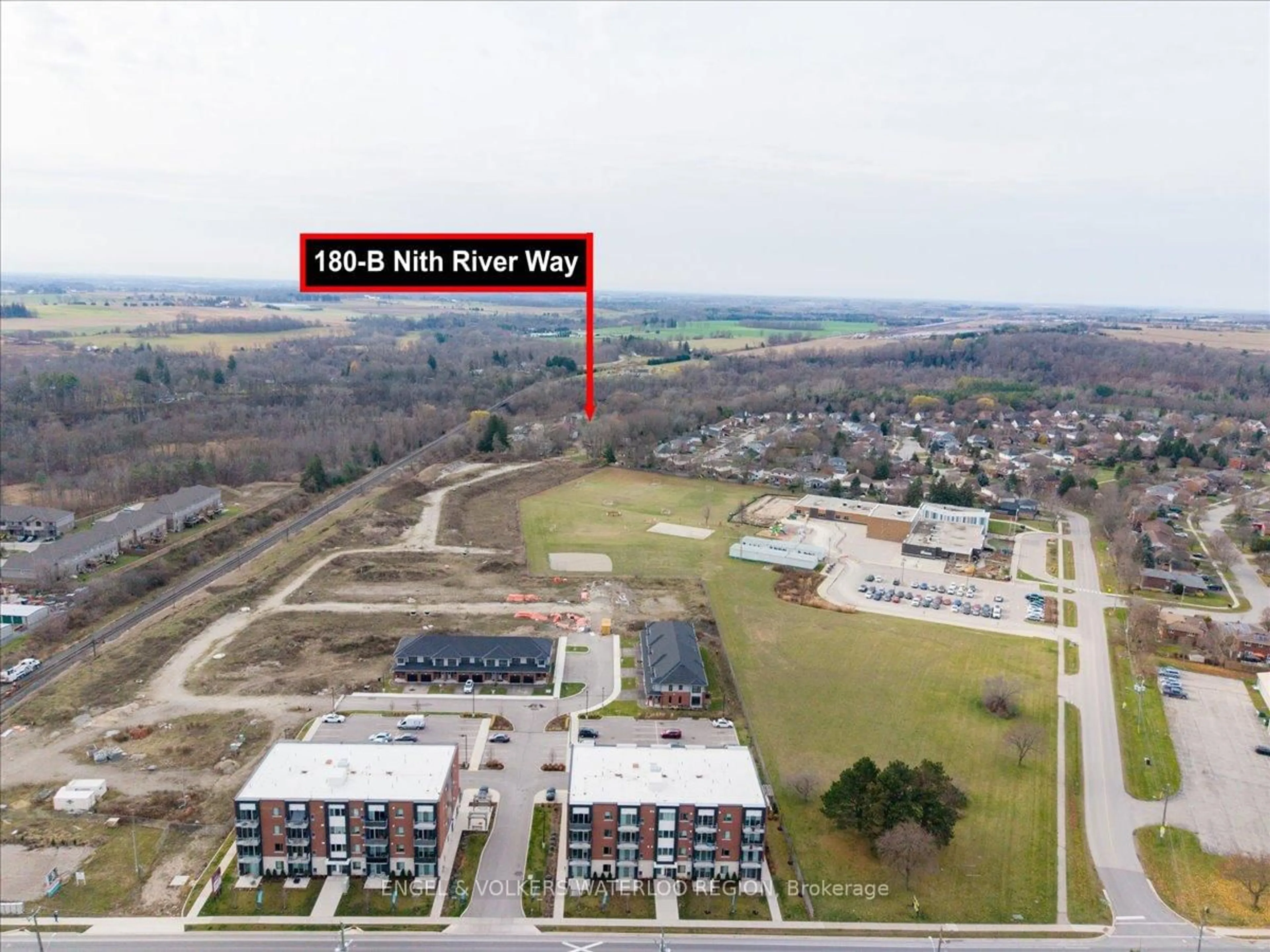 A pic from outside/outdoor area/front of a property/back of a property/a pic from drone, water/lake/river/ocean view for 180 Nith River Way, North Dumfries Ontario N0B 1E0