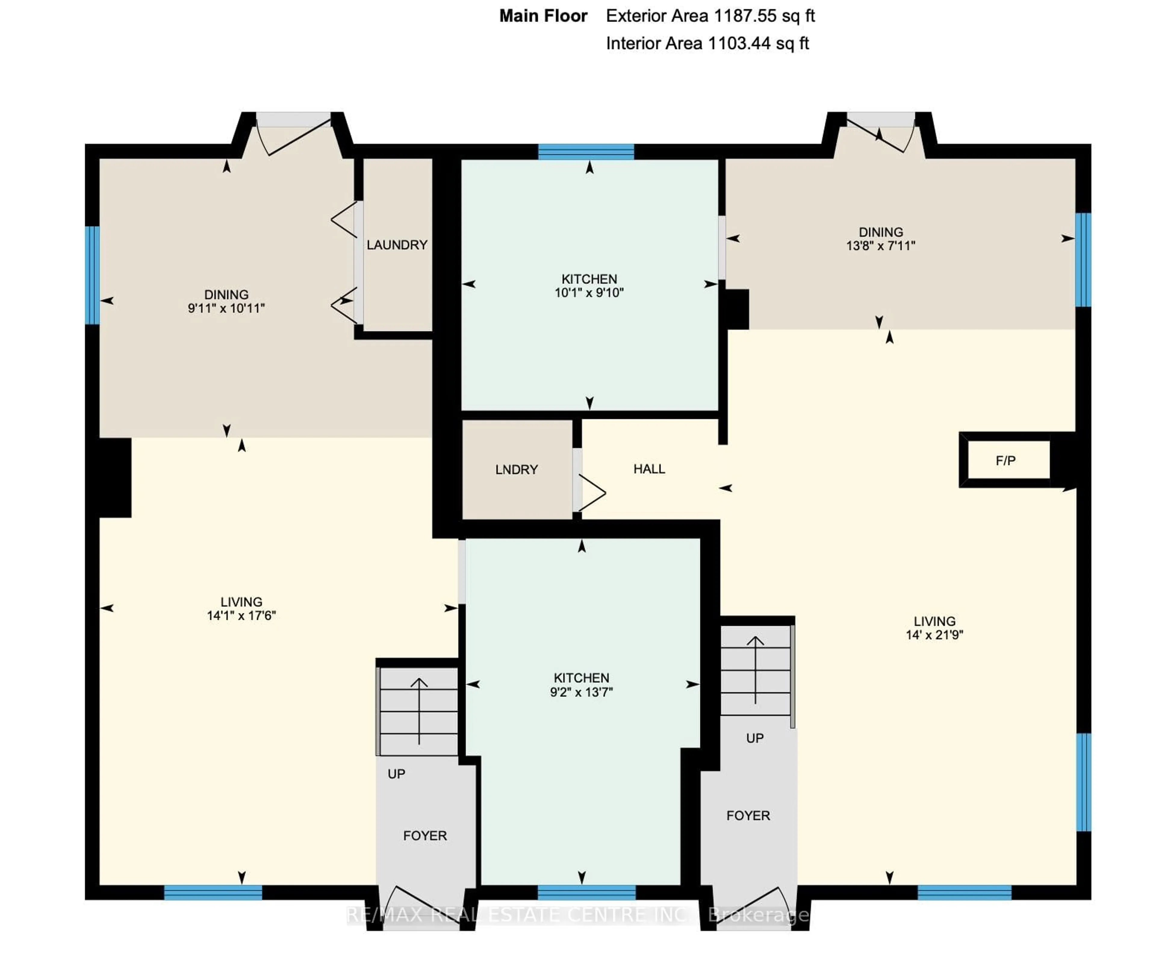 Floor plan for 16 - 18 St Andrews St, Cambridge Ontario N1S 1M4