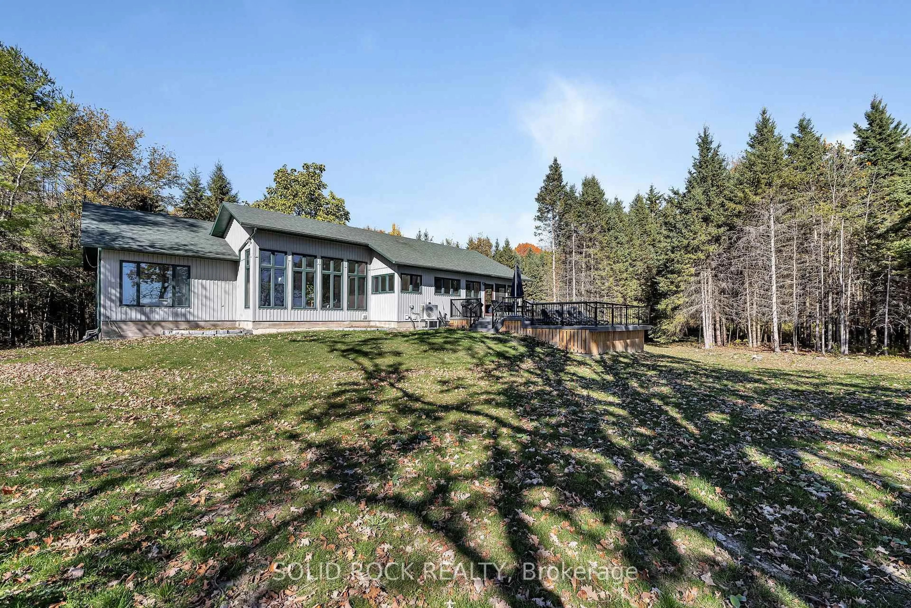 A pic from outside/outdoor area/front of a property/back of a property/a pic from drone, forest/trees view for 398 Coons Rd, Rideau Lakes Ontario K0G 1E0