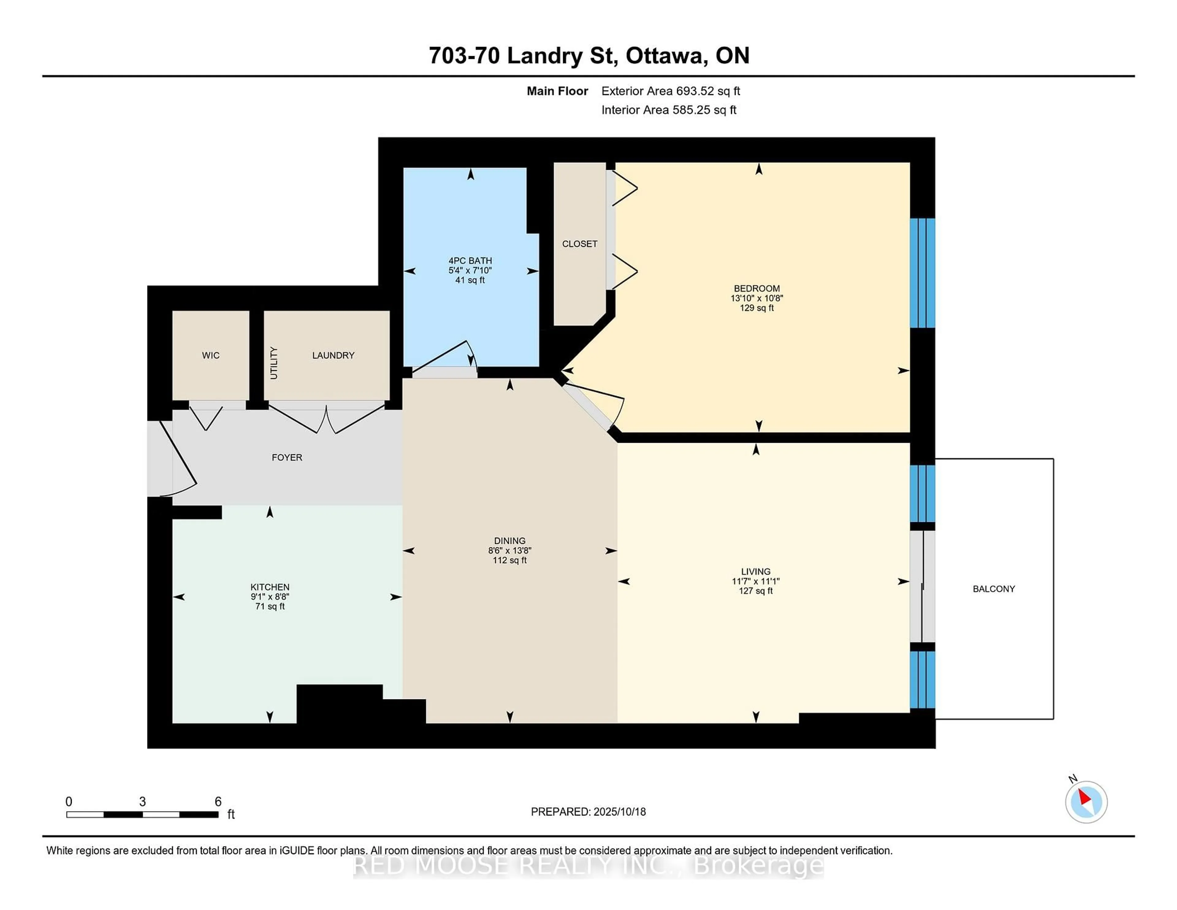 Floor plan for 70 Landry St #703, Ottawa Ontario K1L 0A8