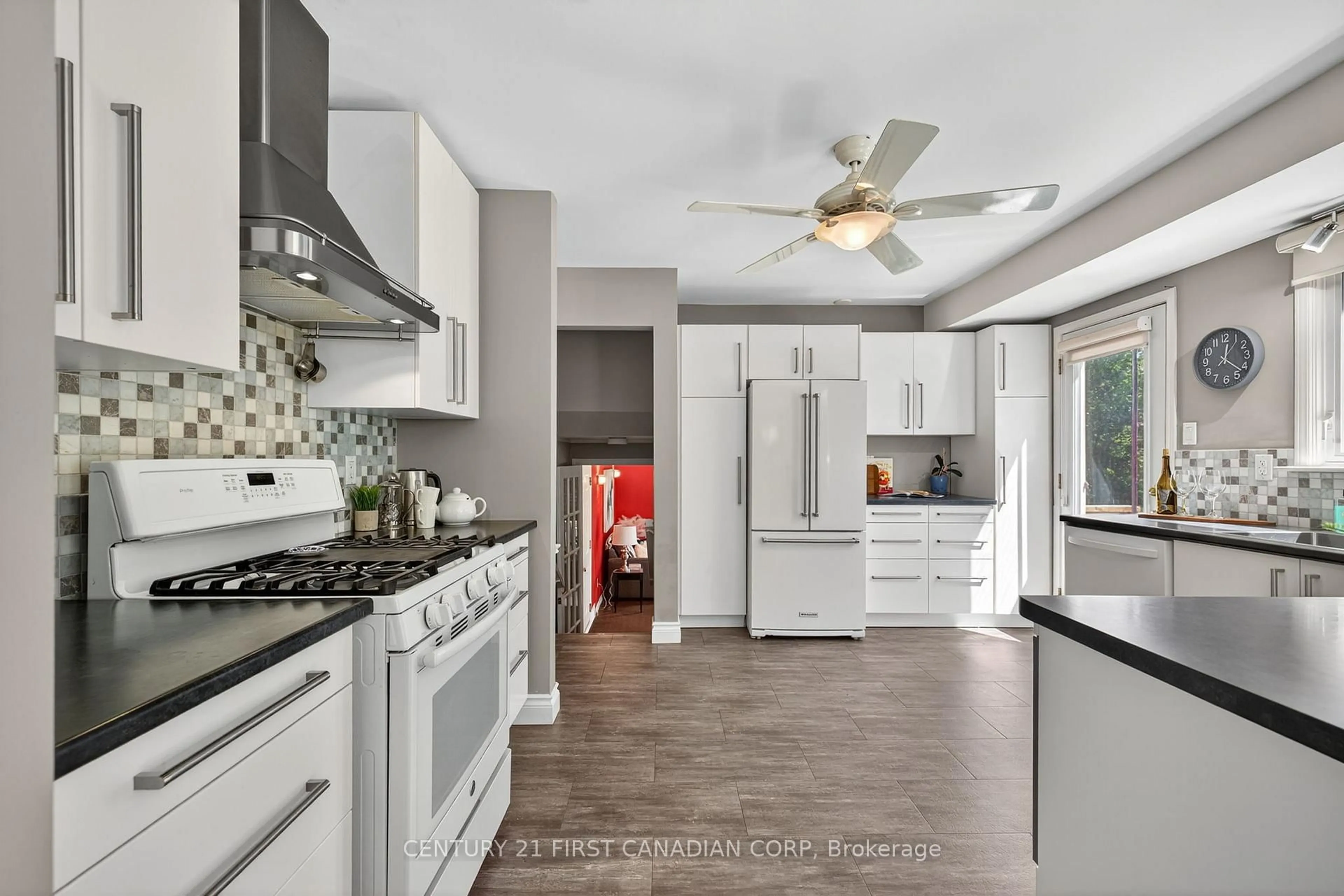 Open concept kitchen, ceramic/tile floor for 1432 Norman Pl, London South Ontario N6K 2S7