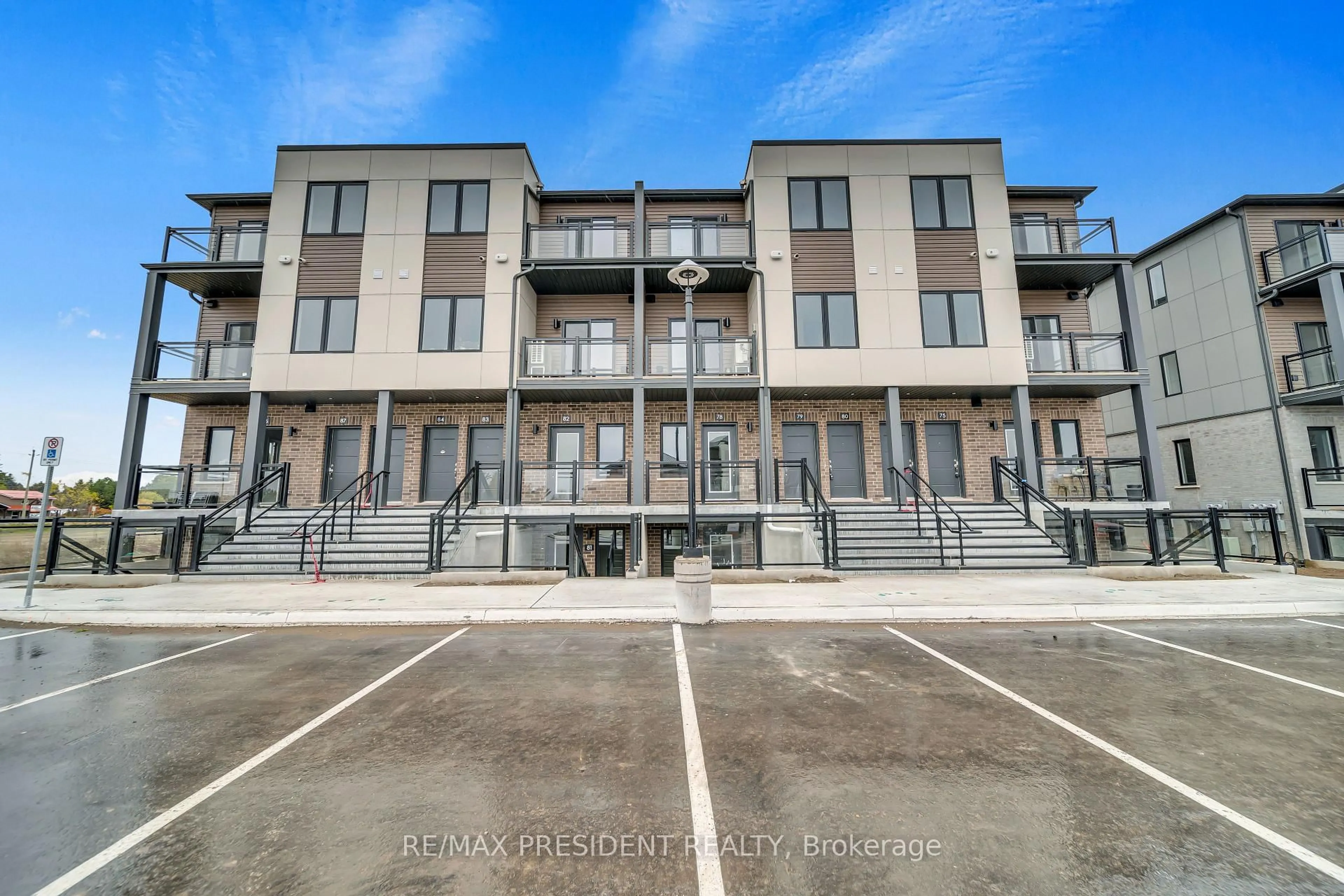 A pic from outside/outdoor area/front of a property/back of a property/a pic from drone, unknown for 940 David St #81, Centre Wellington Ontario N1M 0L7