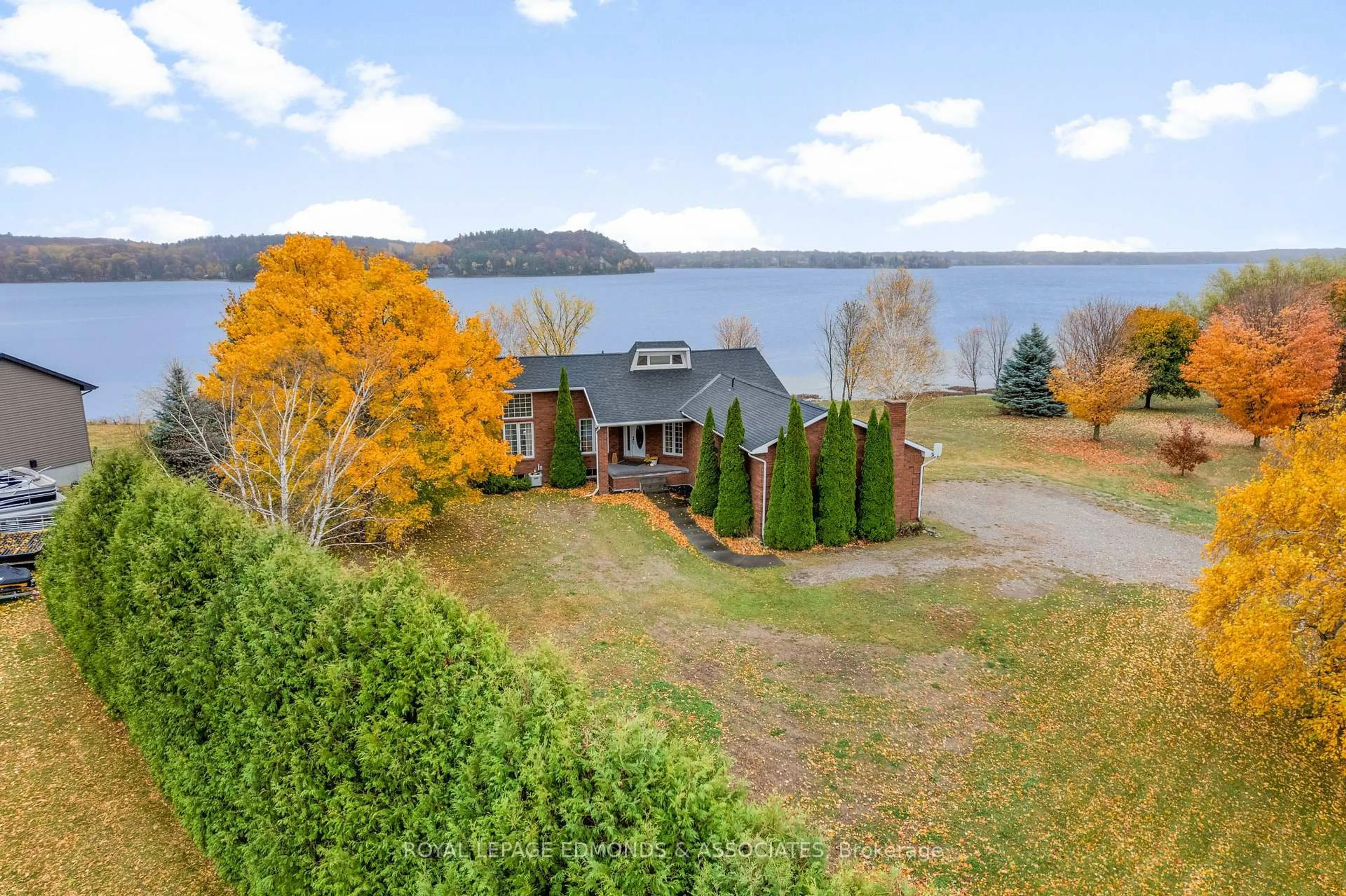 A pic from outside/outdoor area/front of a property/back of a property/a pic from drone, water/lake/river/ocean view for 193 Finnerty Rd, Cobden Ontario K0J 1K0