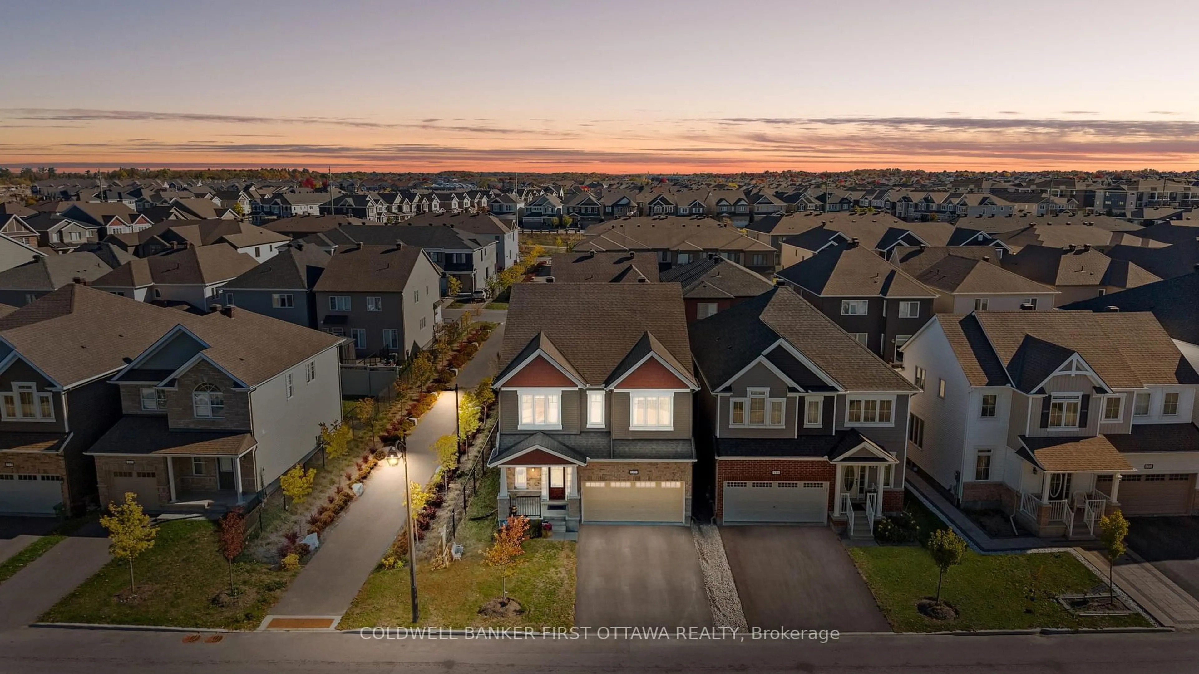 A pic from outside/outdoor area/front of a property/back of a property/a pic from drone, city buildings view from balcony for 149 Celestial Grve, Ottawa Ontario K2J 6R6