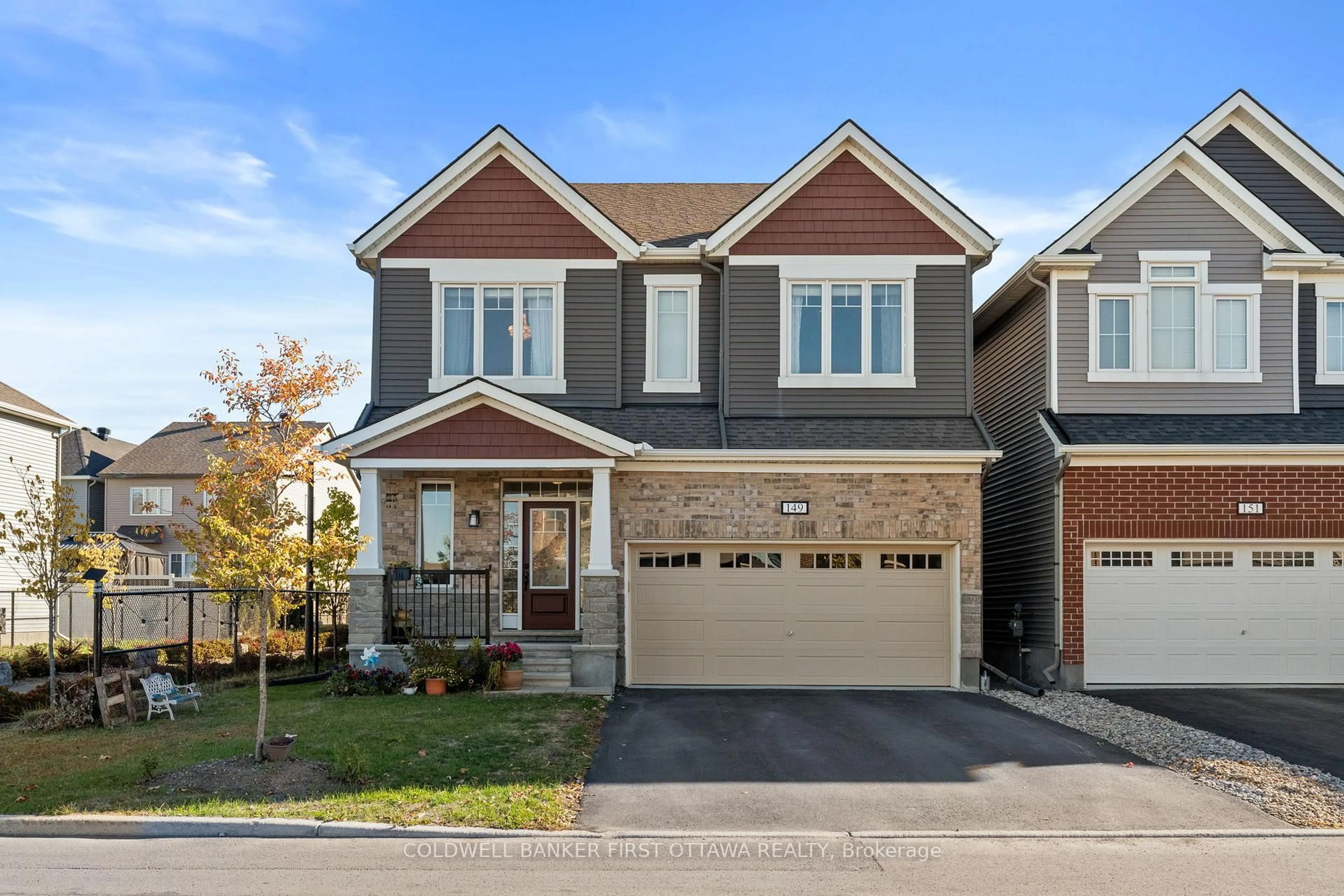 Home with brick exterior material, street for 149 Celestial Grve, Ottawa Ontario K2J 6R6