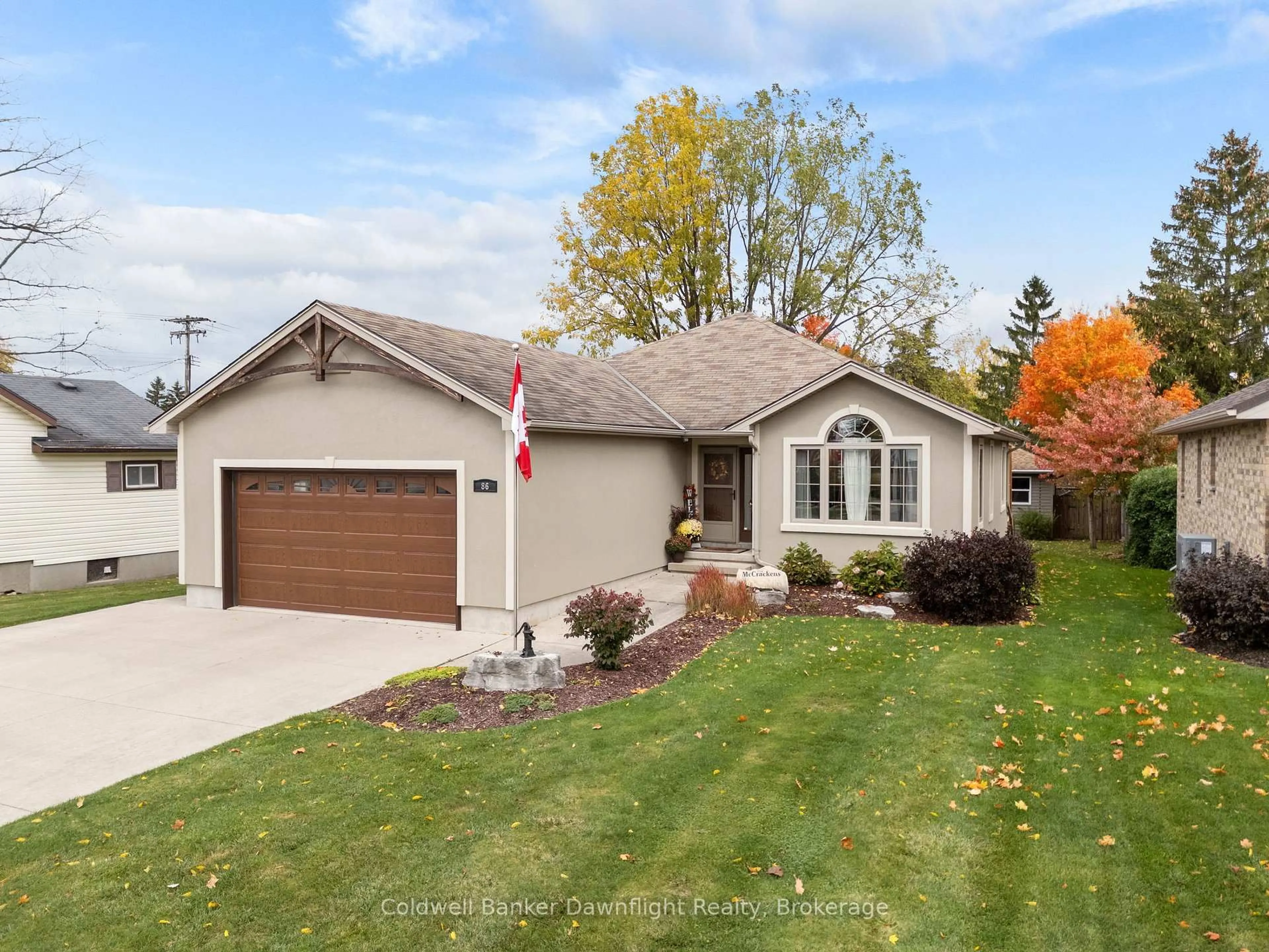 Home with brick exterior material, street for 86 Huron St, South Huron Ontario N0M 1S2