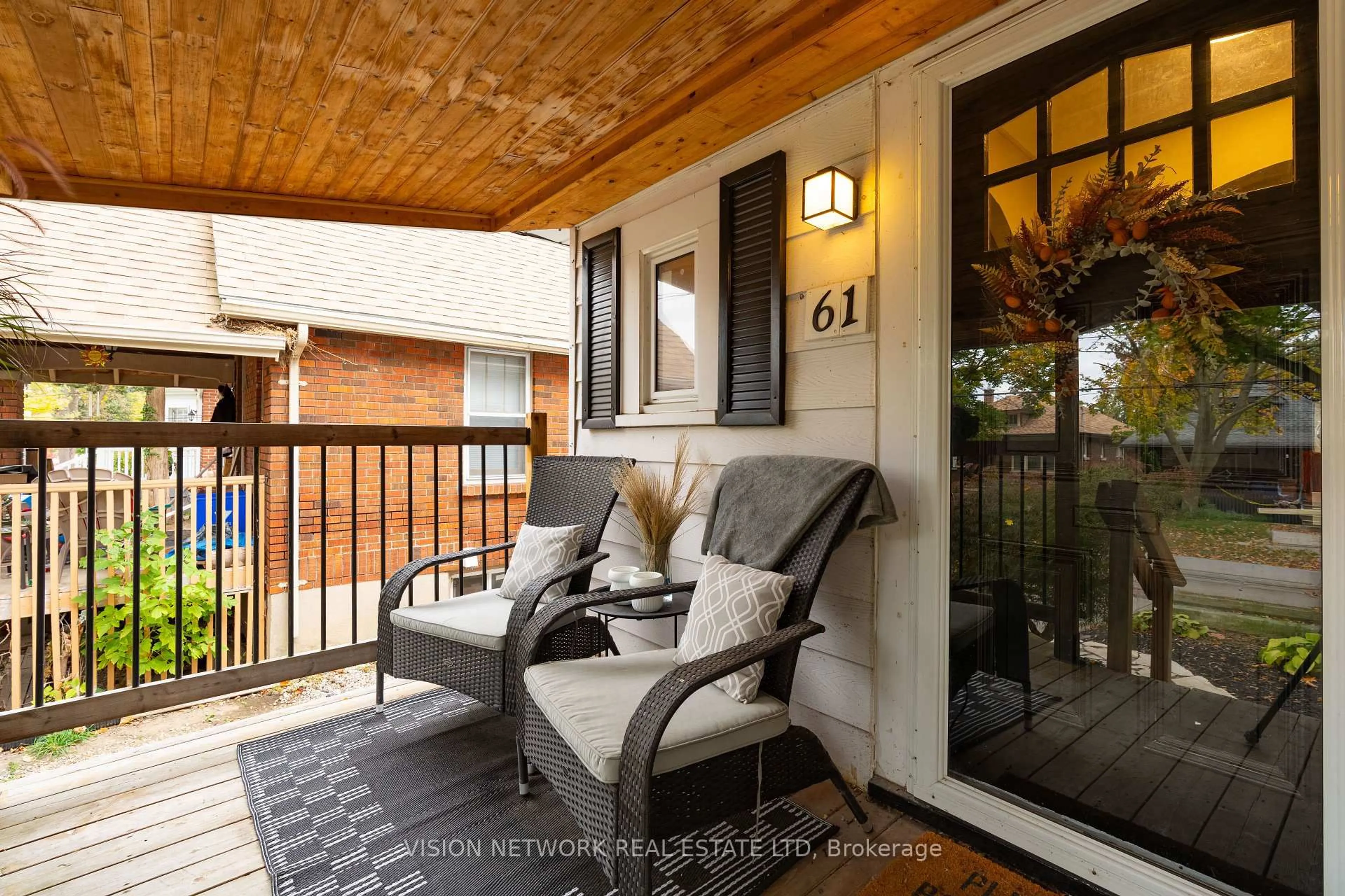 Patio, street for 61 Langarth St, London South Ontario N6C 1Y9
