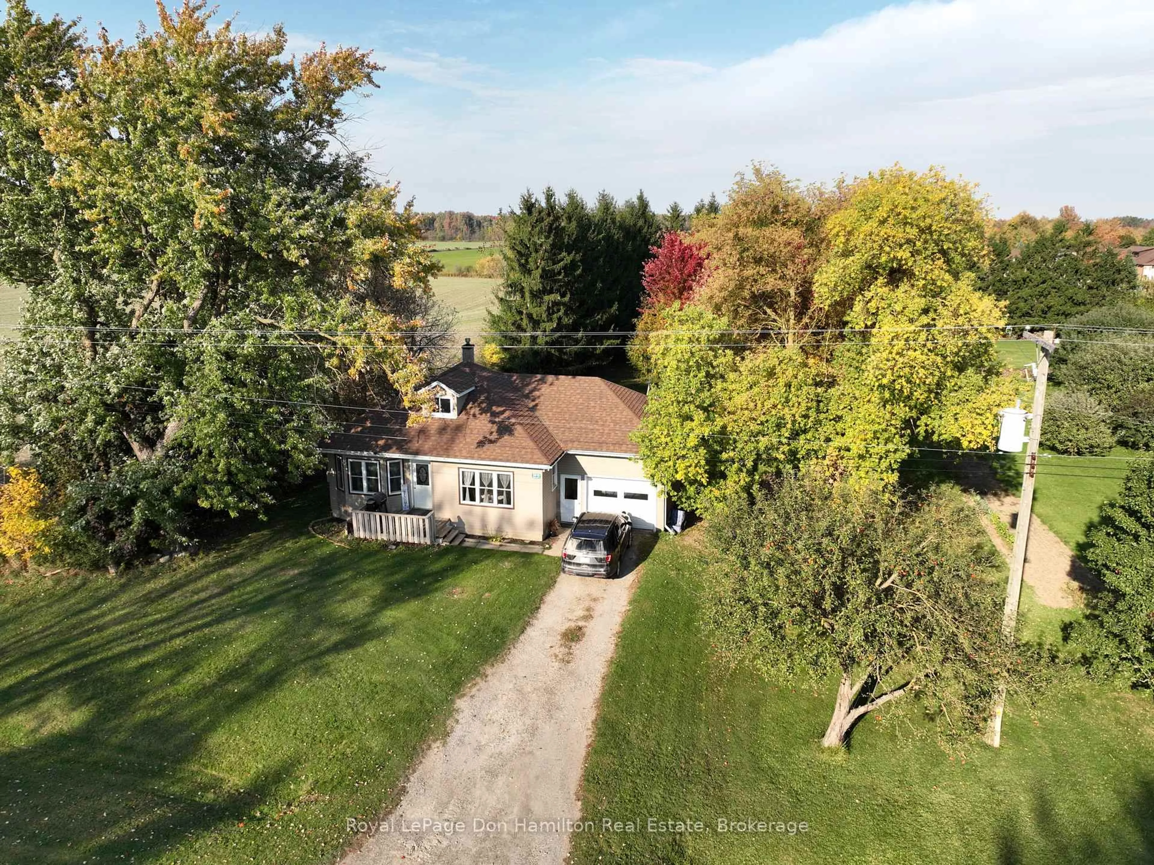 A pic from outside/outdoor area/front of a property/back of a property/a pic from drone, unknown for 5919 Road 119, Perth East Ontario N0K 1C0