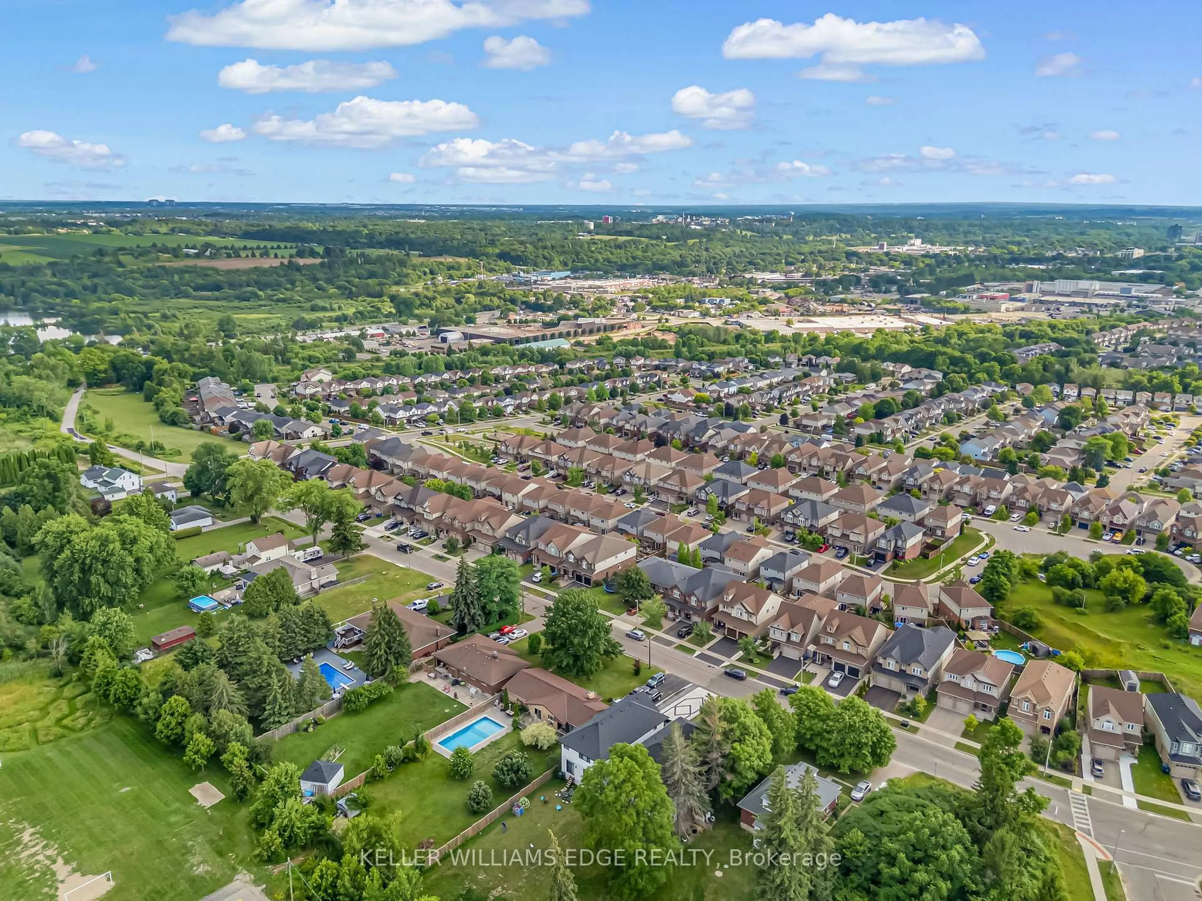 A pic from outside/outdoor area/front of a property/back of a property/a pic from drone, street for 19 Oakes Cres, Guelph Ontario N1E 0J6