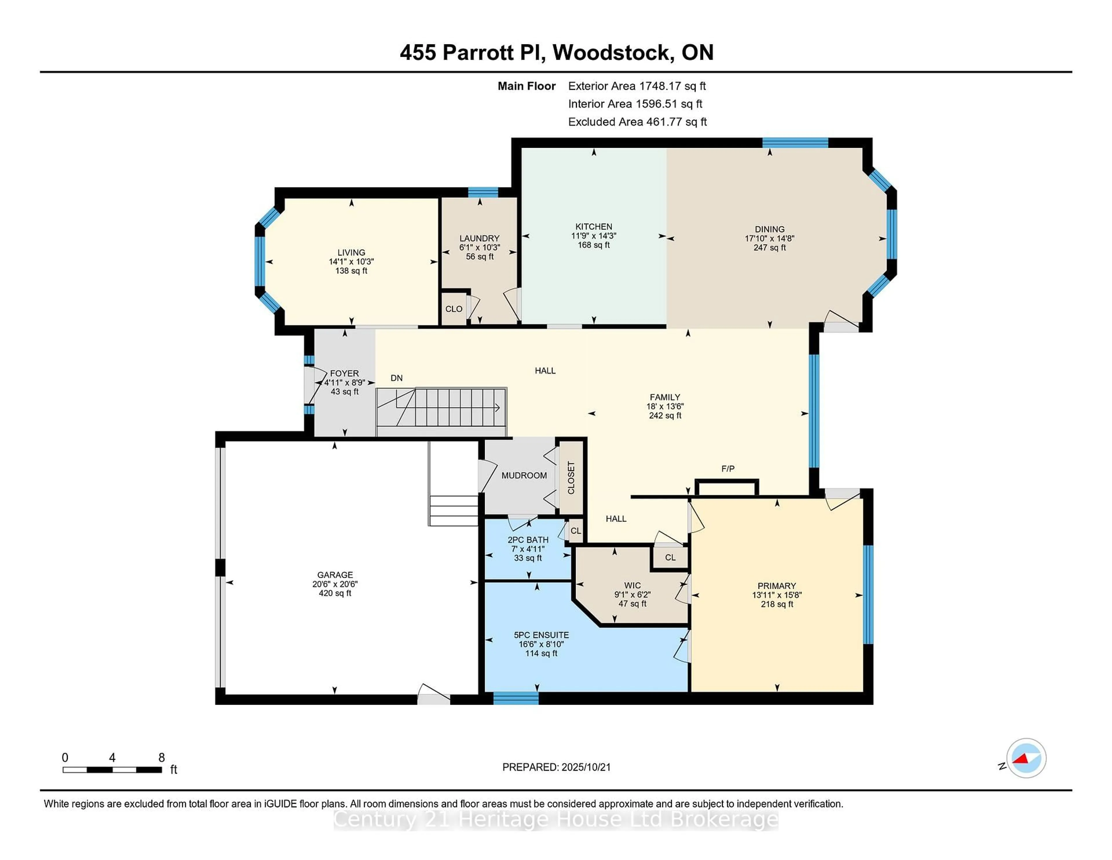 Floor plan for 455 Parrott Pl, Woodstock Ontario N4T 1V8