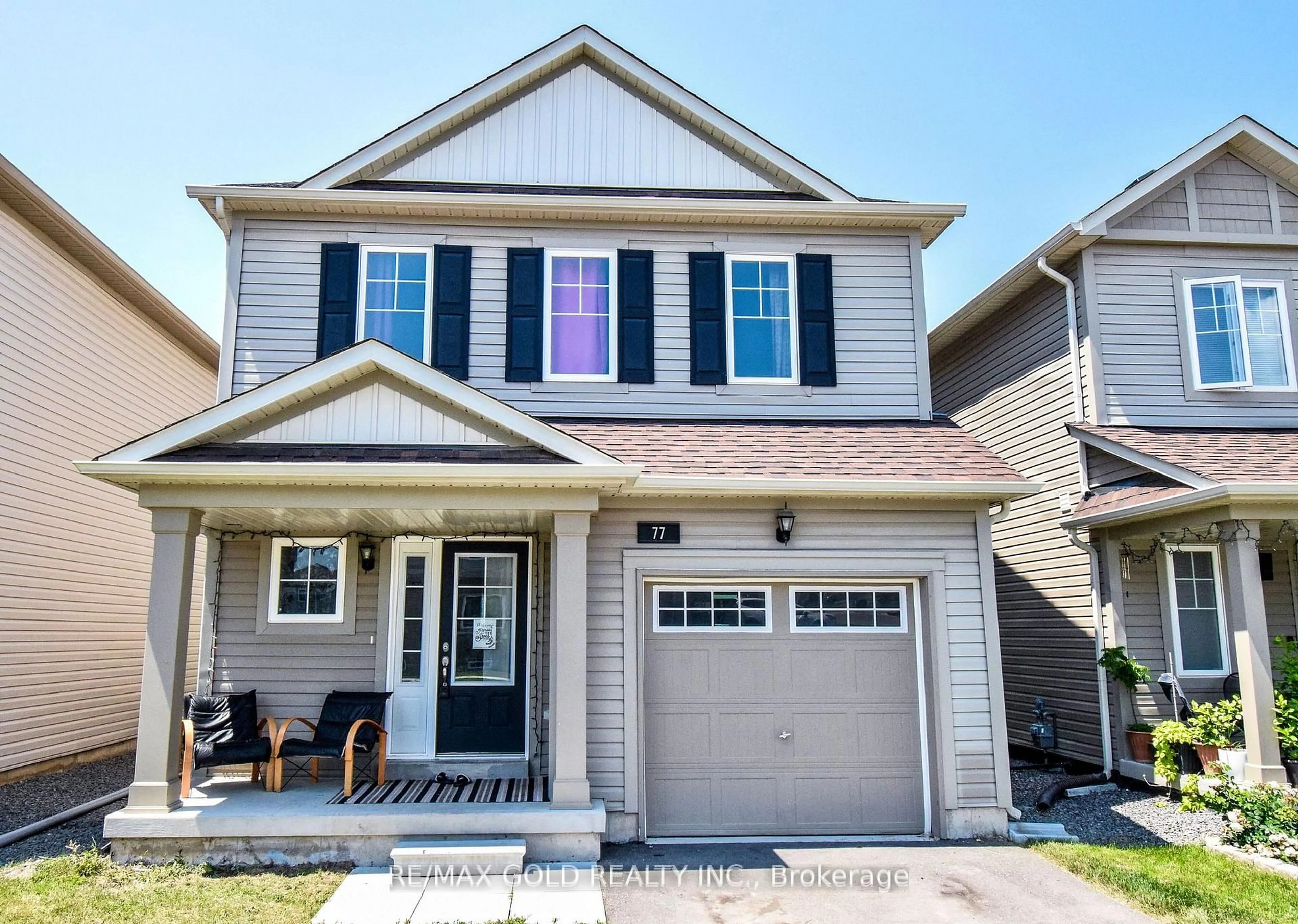 Home with vinyl exterior material, street for 77 Tumblewood Pl, Welland Ontario L3B 0J3