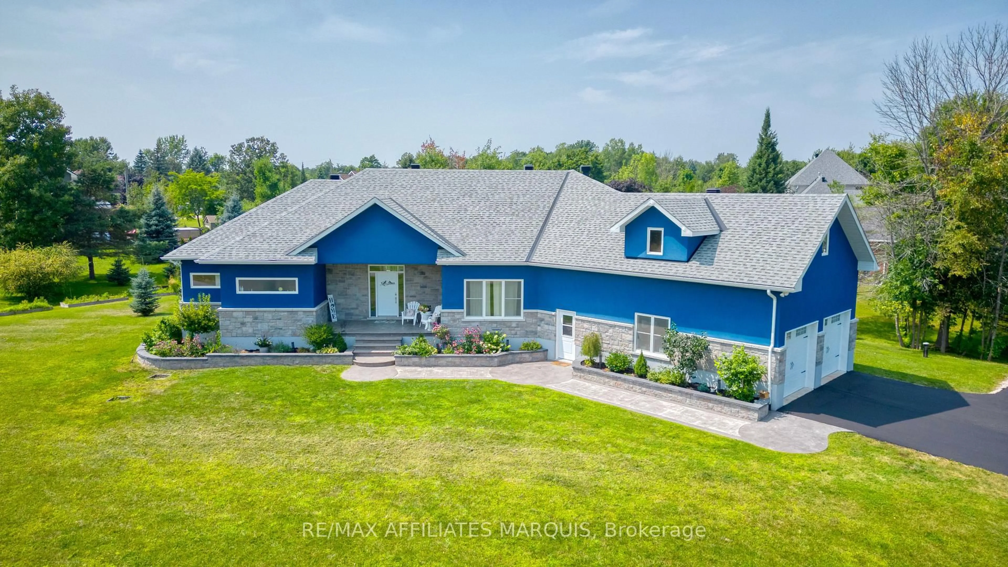 A pic from outside/outdoor area/front of a property/back of a property/a pic from drone, water/lake/river/ocean view for 23 TUDOR Circ, Rideau Lakes Ontario K0G 1L0