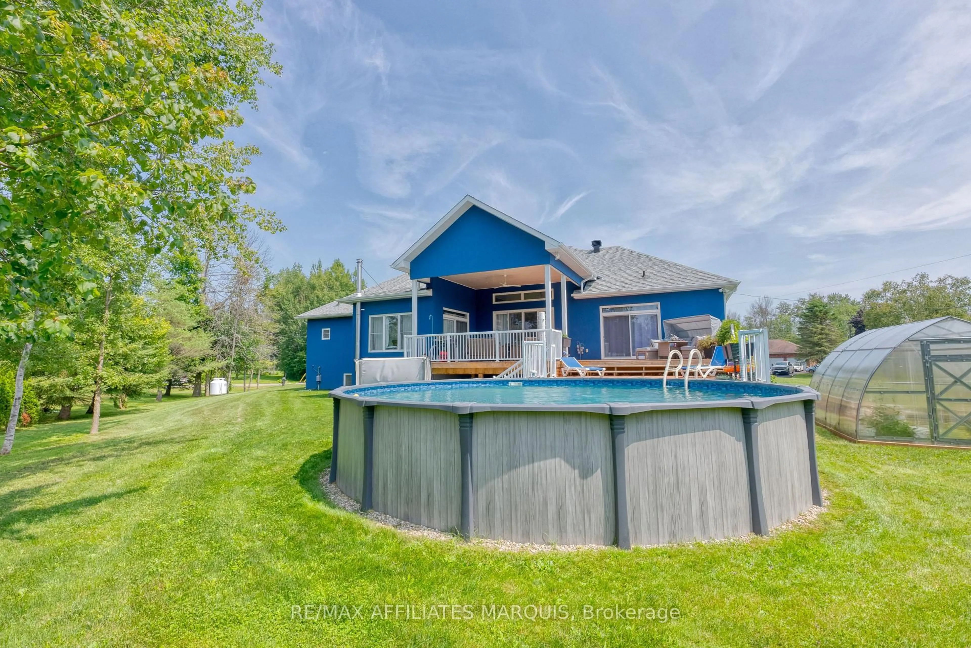 A pic from outside/outdoor area/front of a property/back of a property/a pic from drone, water/lake/river/ocean view for 23 TUDOR Circ, Rideau Lakes Ontario K0G 1L0