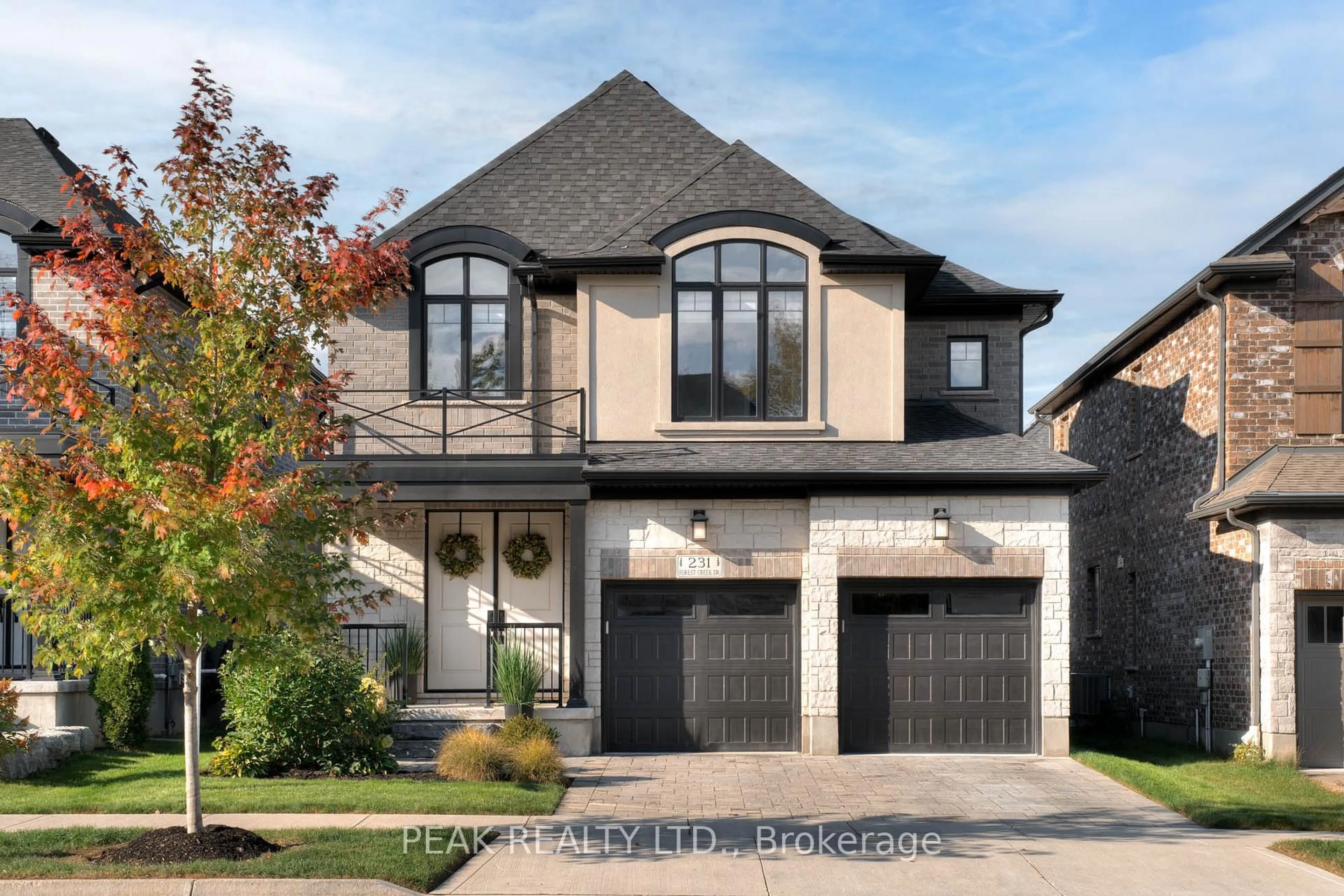 Home with brick exterior material, street for 231 Forest Creek Dr, Kitchener Ontario N2R 0M2