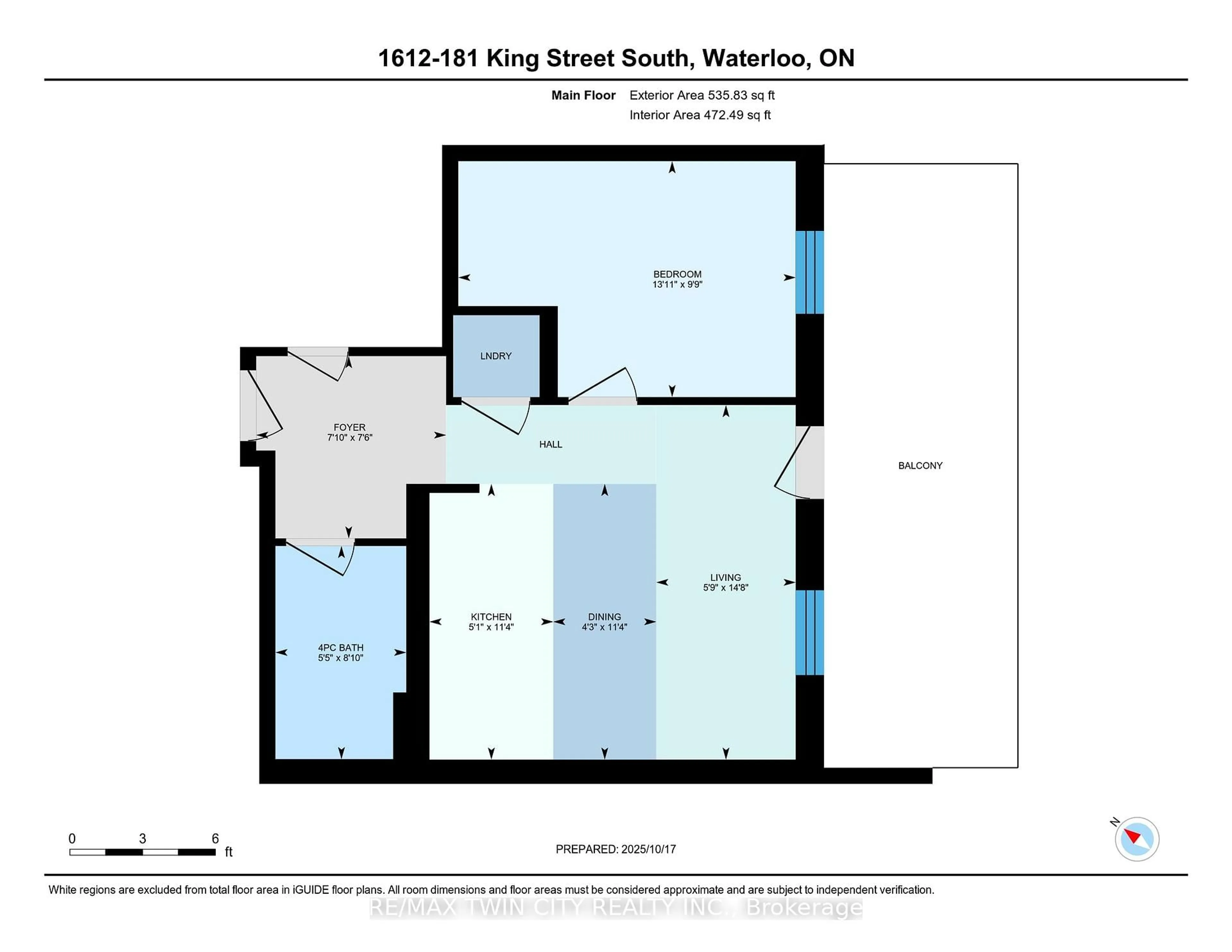 Floor plan for 181 King St #9, Waterloo Ontario N2J 0E7