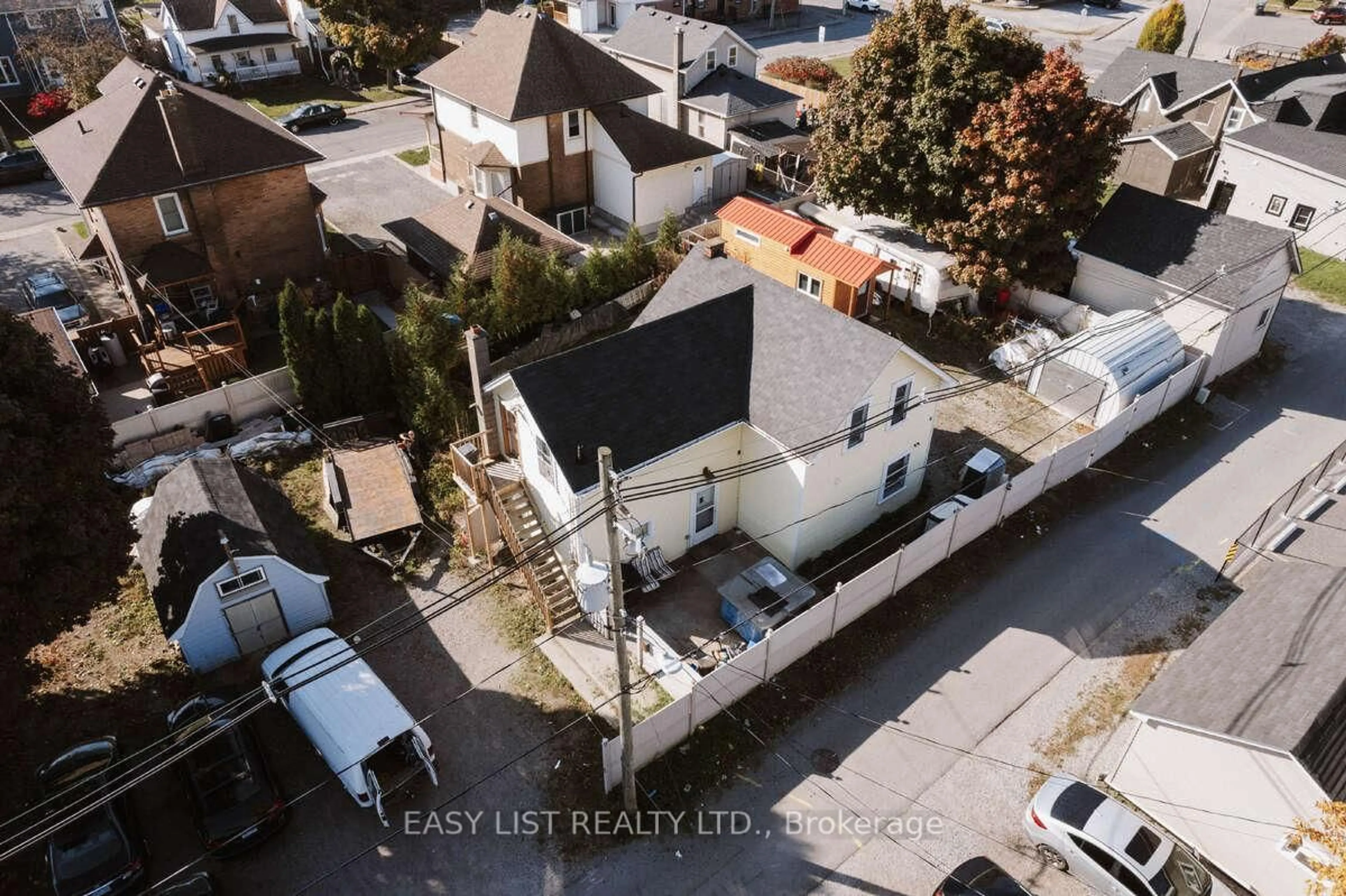 A pic from outside/outdoor area/front of a property/back of a property/a pic from drone, city buildings view from balcony for 14 Chestnut Lane, St. Catharines Ontario L2T 1G4