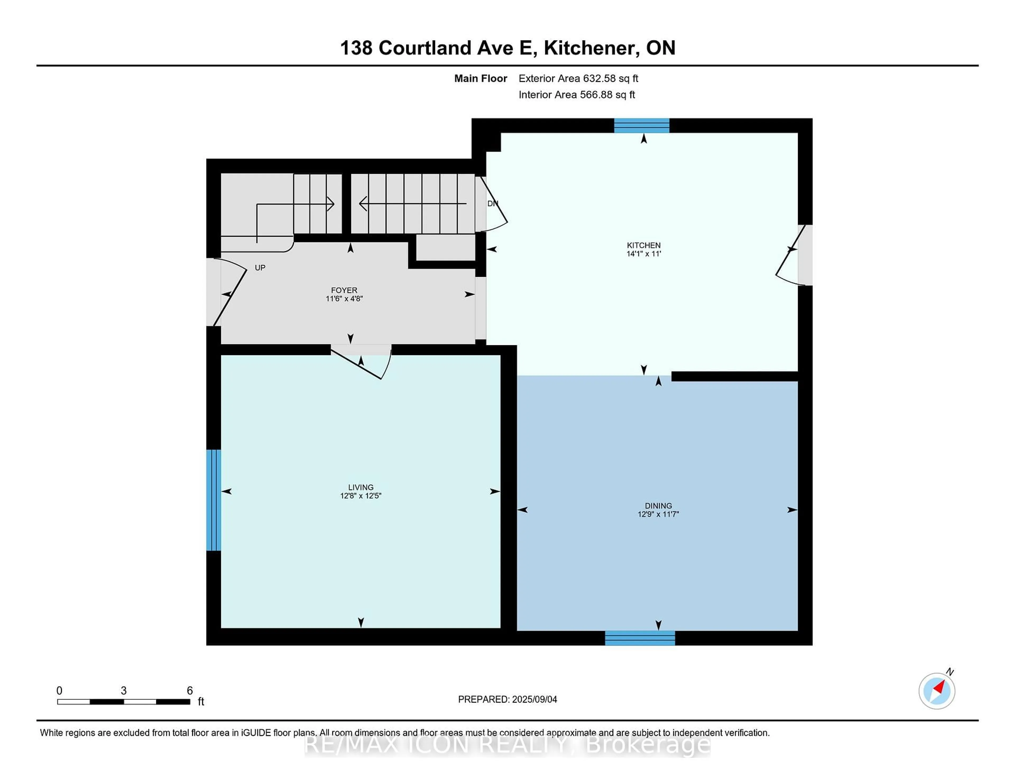 Floor plan for 138 Courtland Ave, Kitchener Ontario N2G 2V1